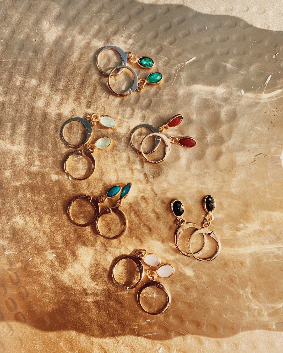 Earrings NILAI Black