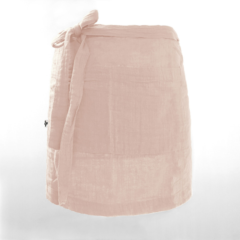 Chef apron in cotton gauze L'EFFET PAPILLON Pink