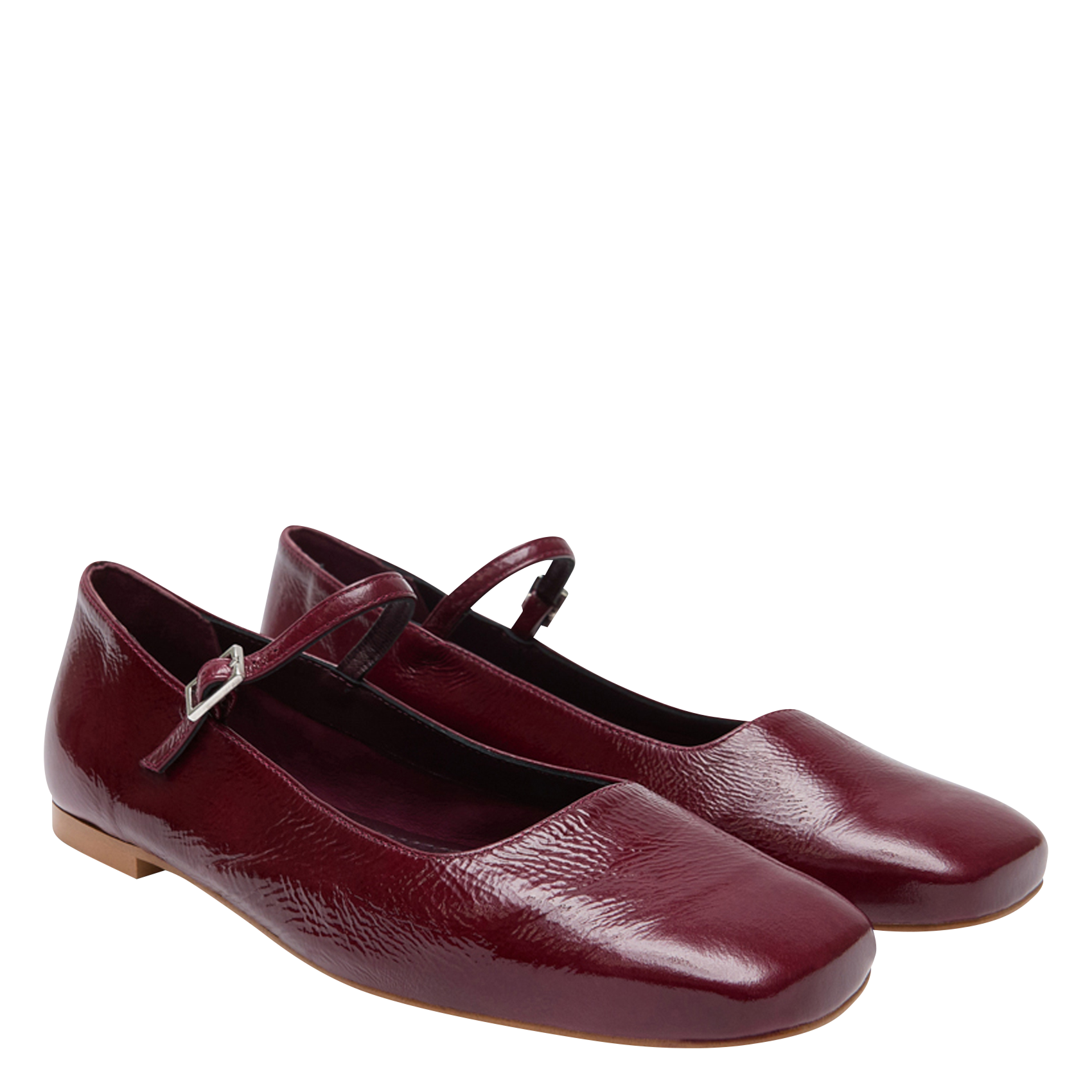 Ballerina's van lakleer AUGUSTA Rood