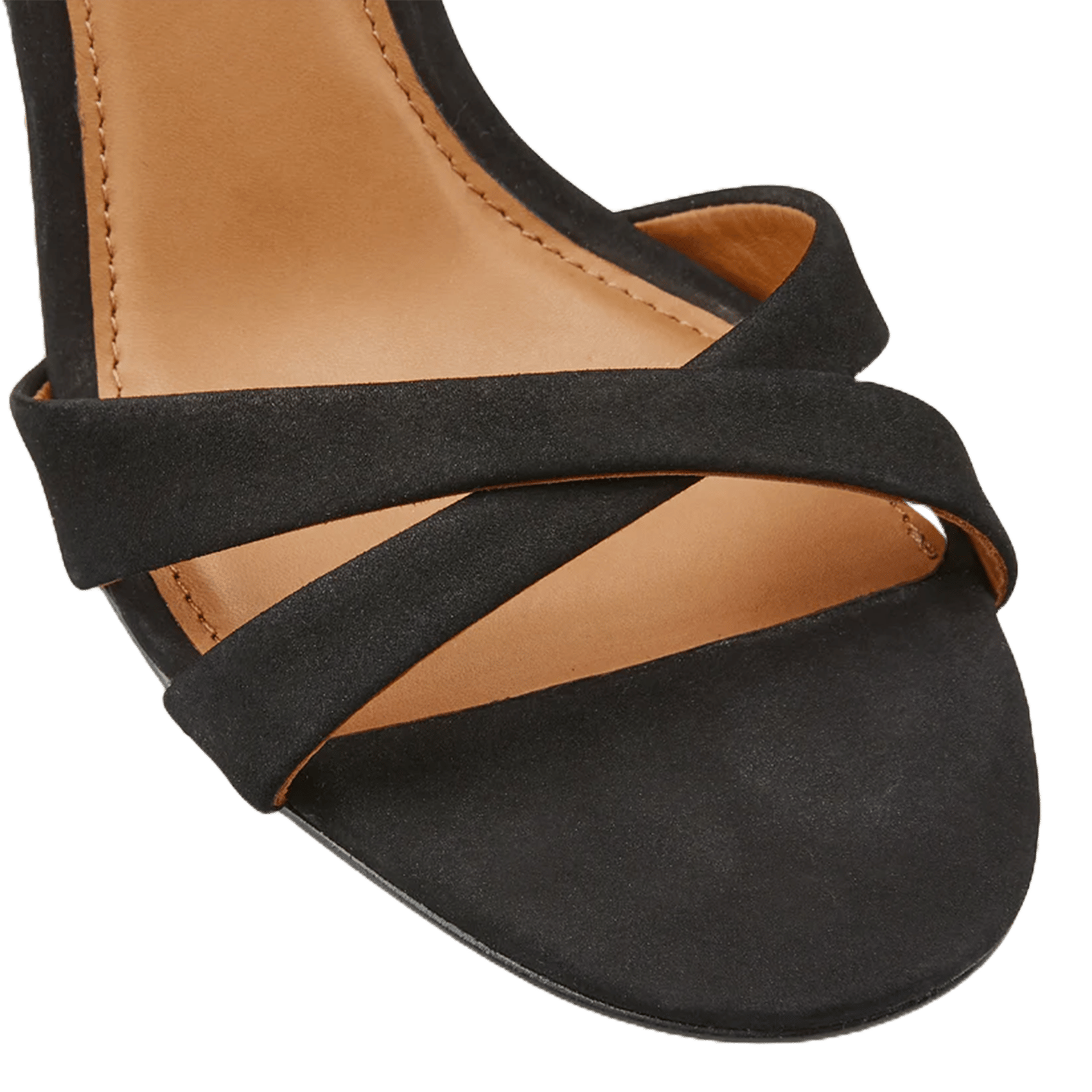 Sandales hautes à brides en cuir suédé COSMOPARIS Noir