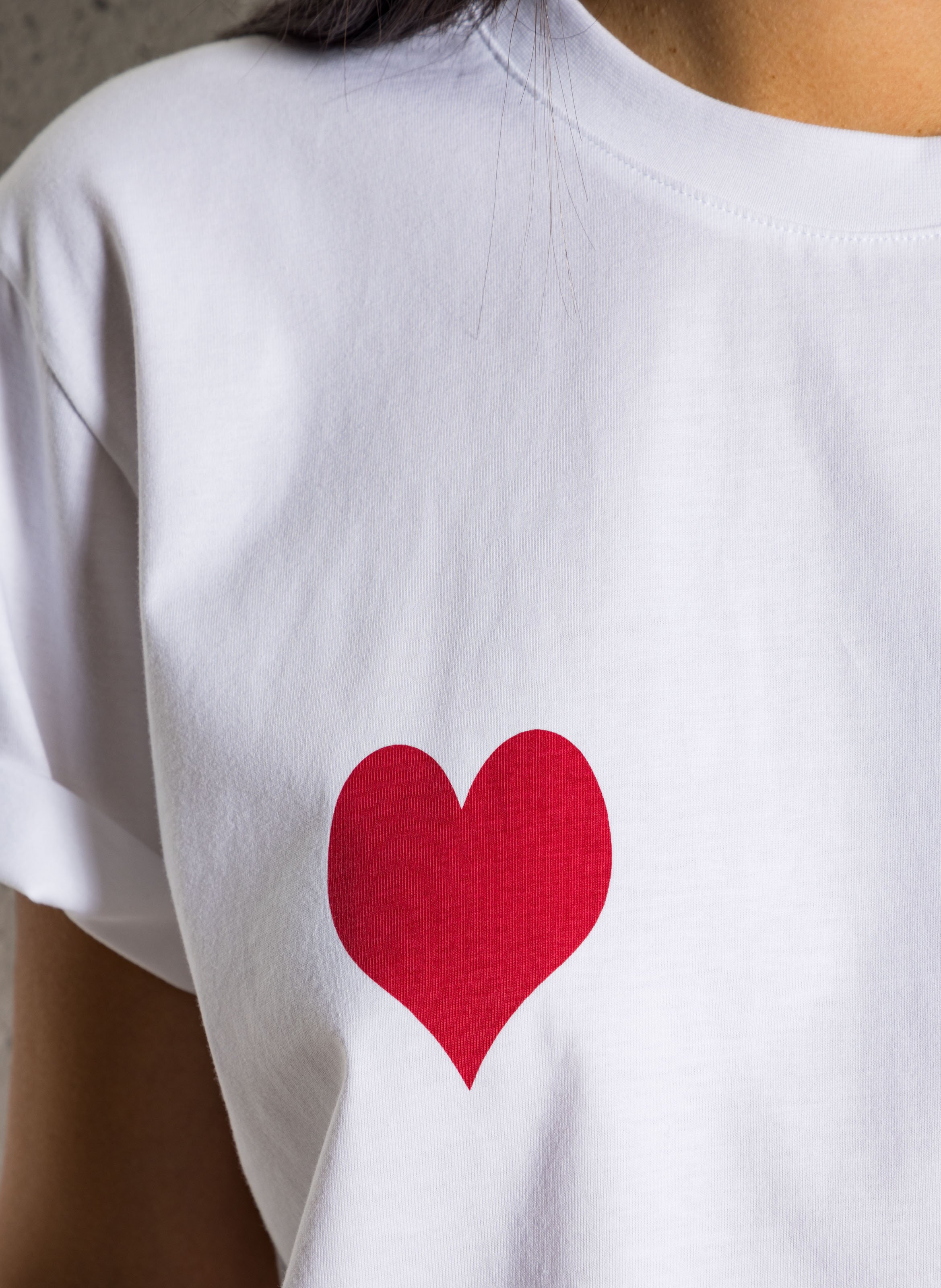 Printed straight cotton t-shirt ELISE CHALMIN White