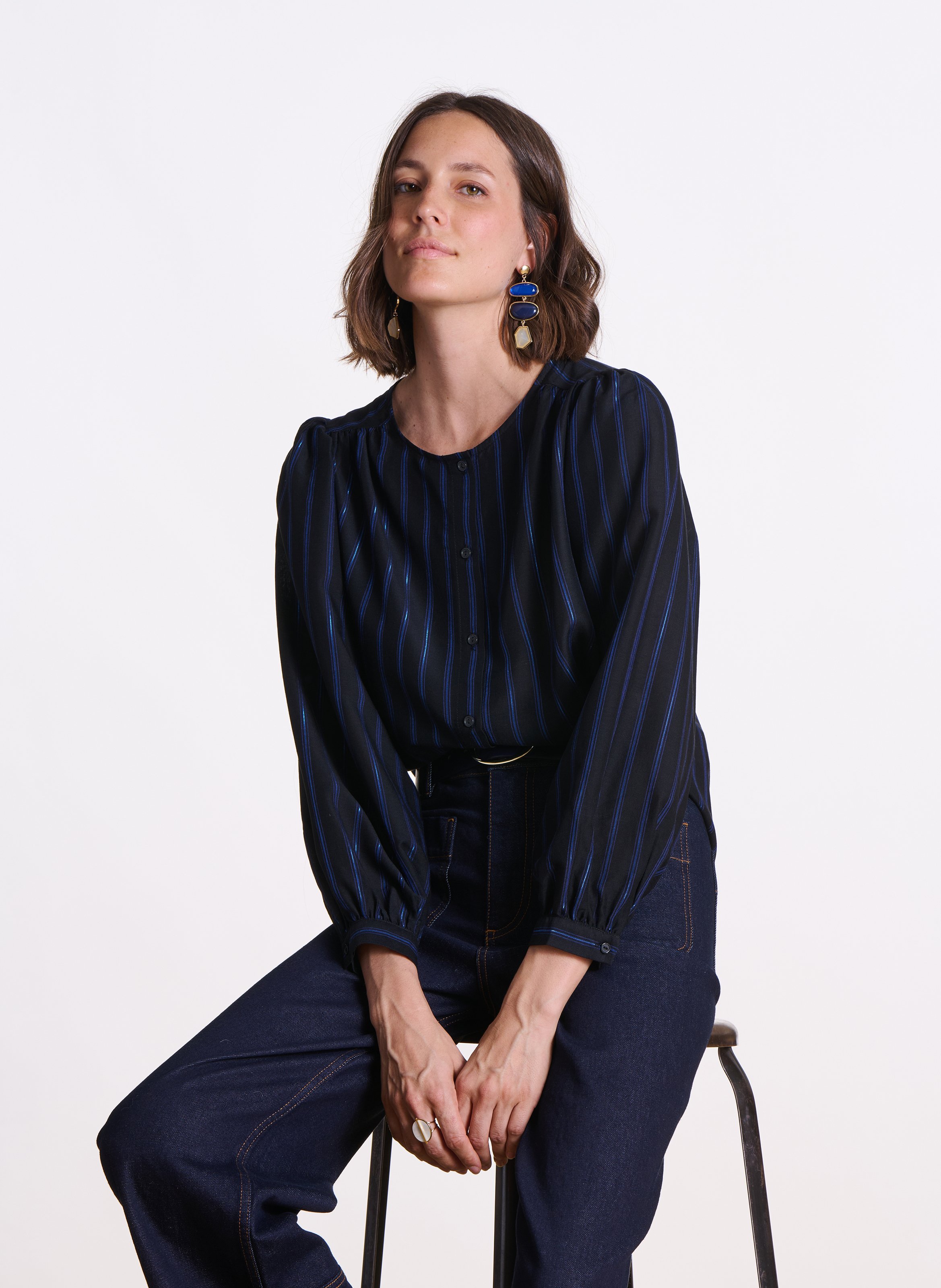 Striped straight shirt LA FEE MARABOUTEE Multicolored