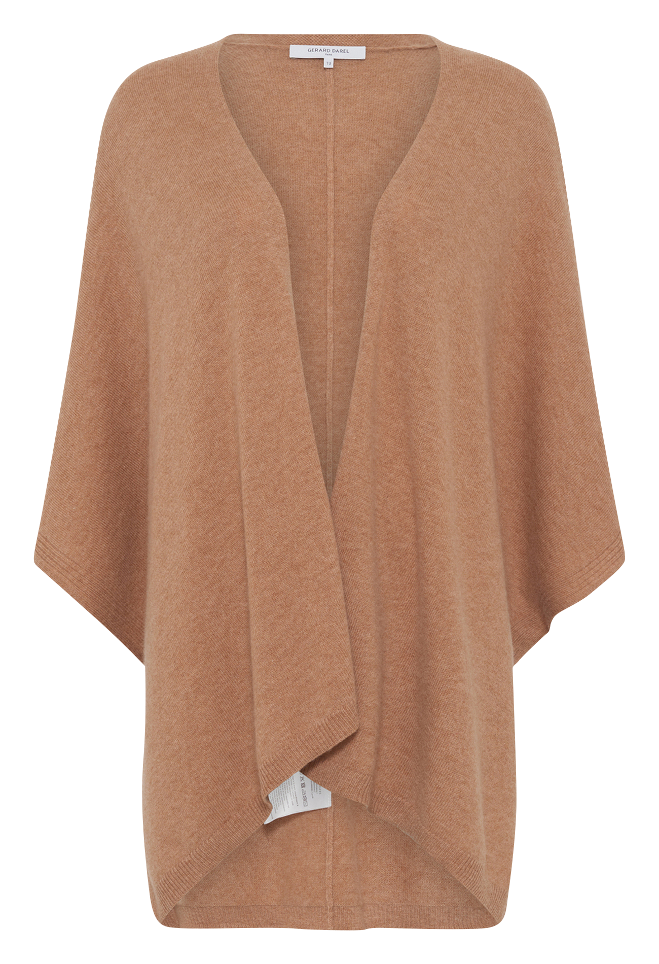Loose-fit cashmere poncho GERARD DAREL Brown