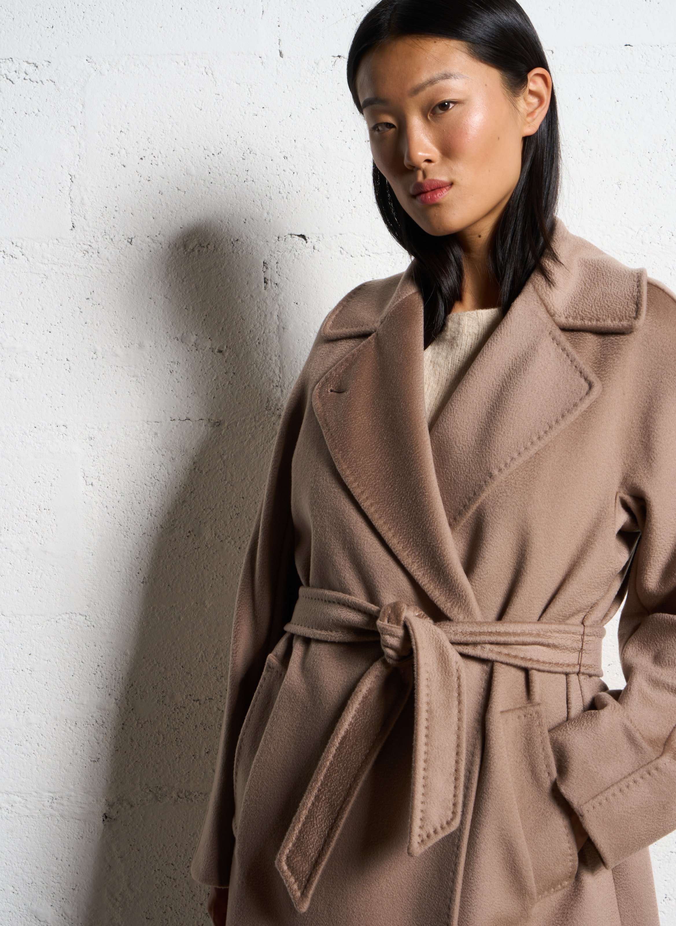 Cocoon-Mantel aus Wolle mit Reverskragen MAX MARA WEEK END Braun