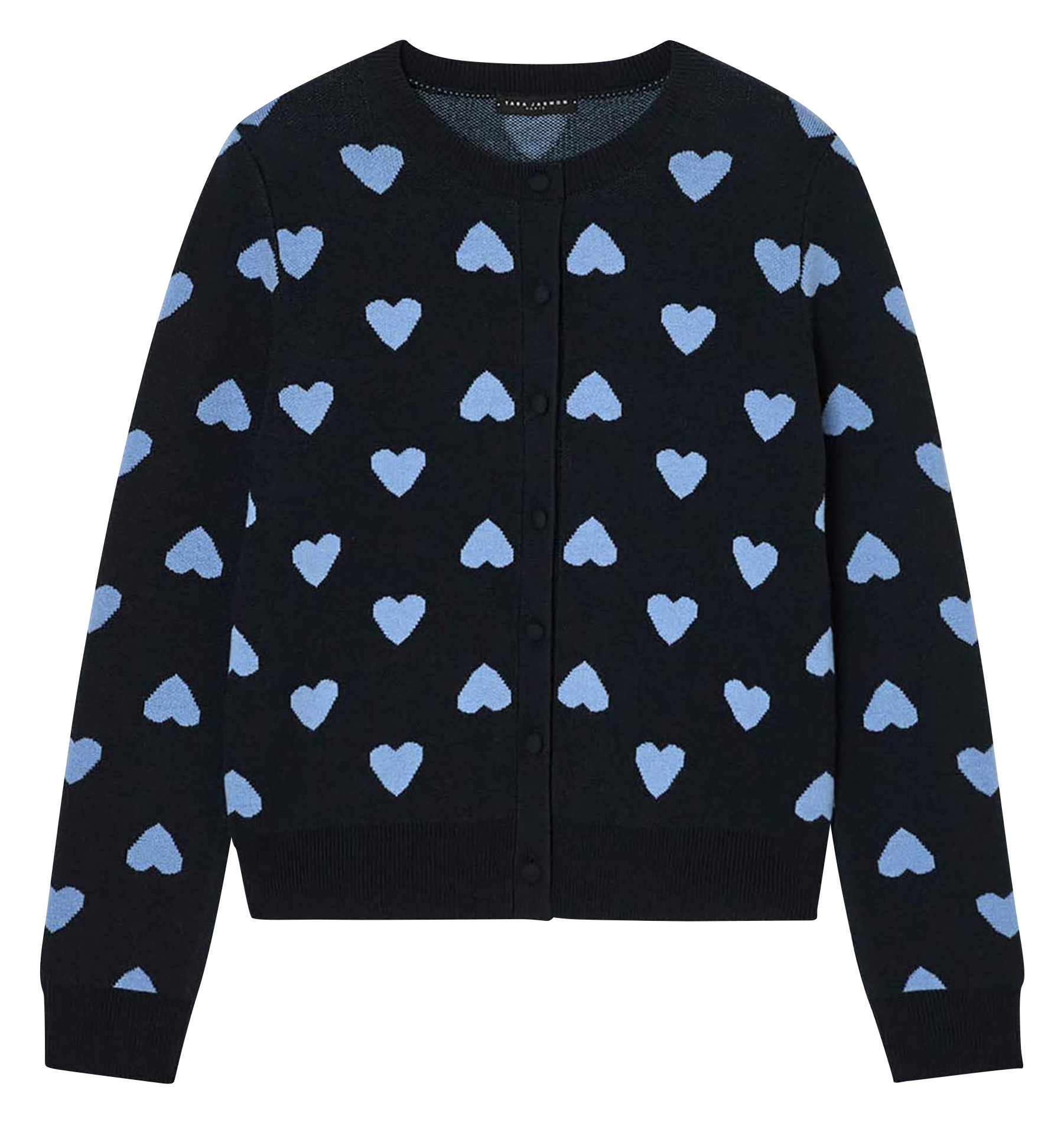 Cardigan dritto scollo tondo in maglia TARA JARMON Blu