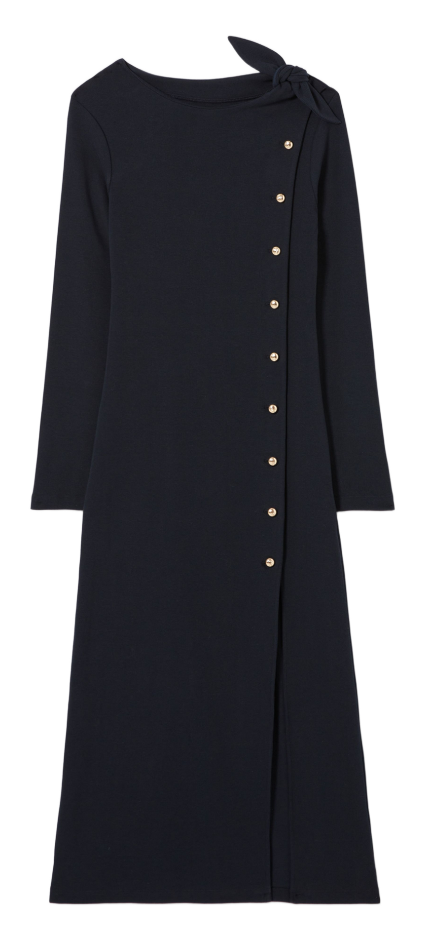 Robe midi col rond en coton mélangé CLAUDIE PIERLOT Bleu