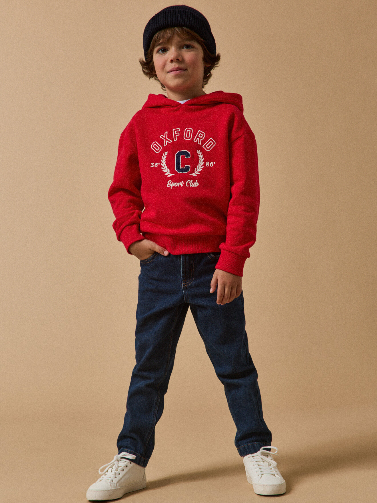 Embroidered organic cotton sweatshirt CYRILLUS Red