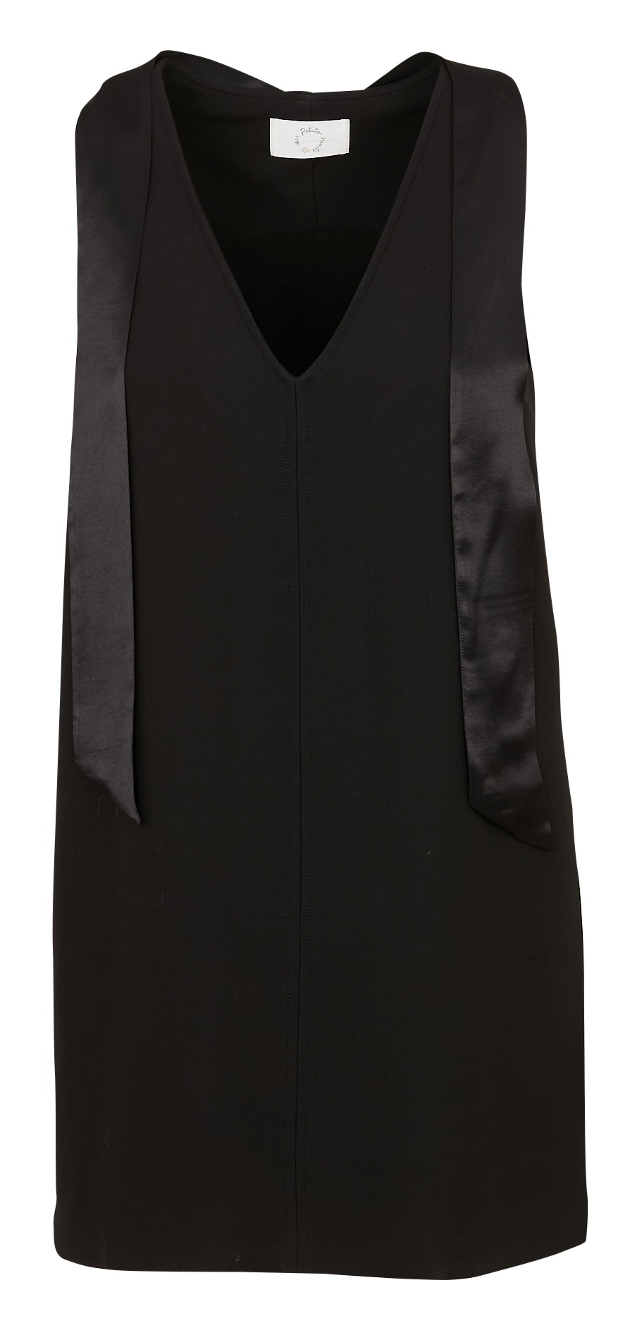 Robe courte col V DES PETITS HAUTS Noir