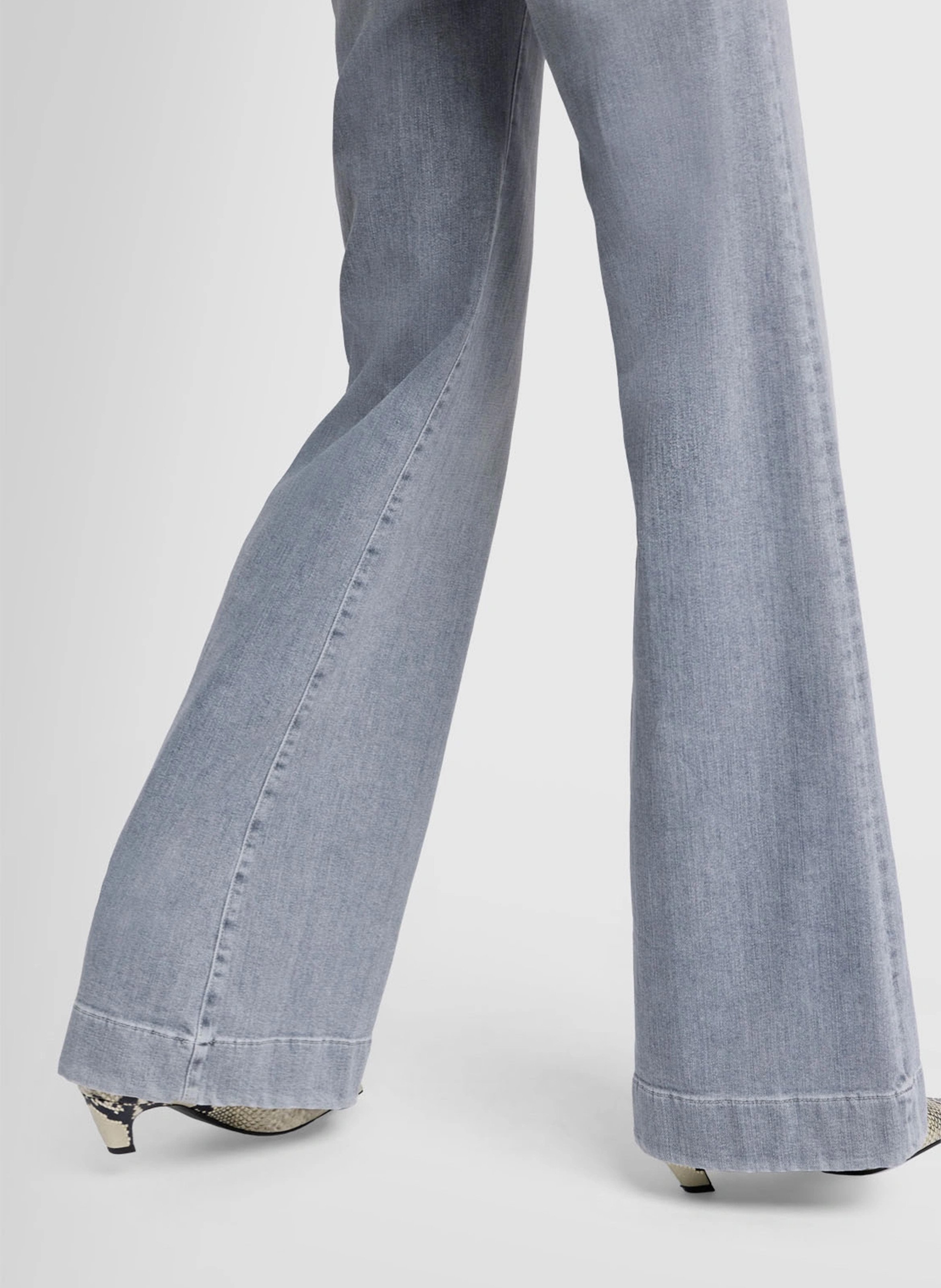 Flared jeans - katoenblend 7 FOR ALL MANKIND Grijs