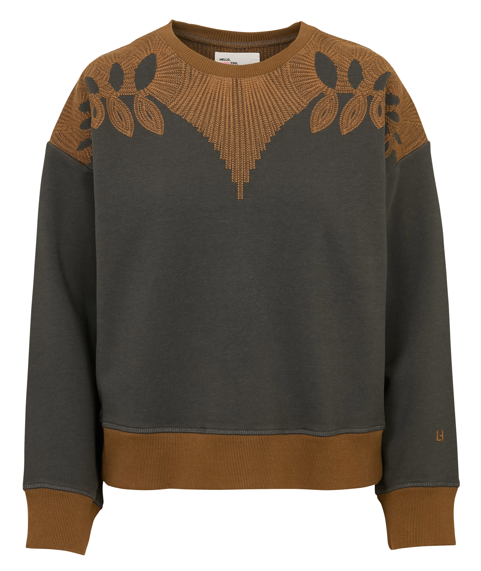 Effen sweater LEON & HARPER Grijs