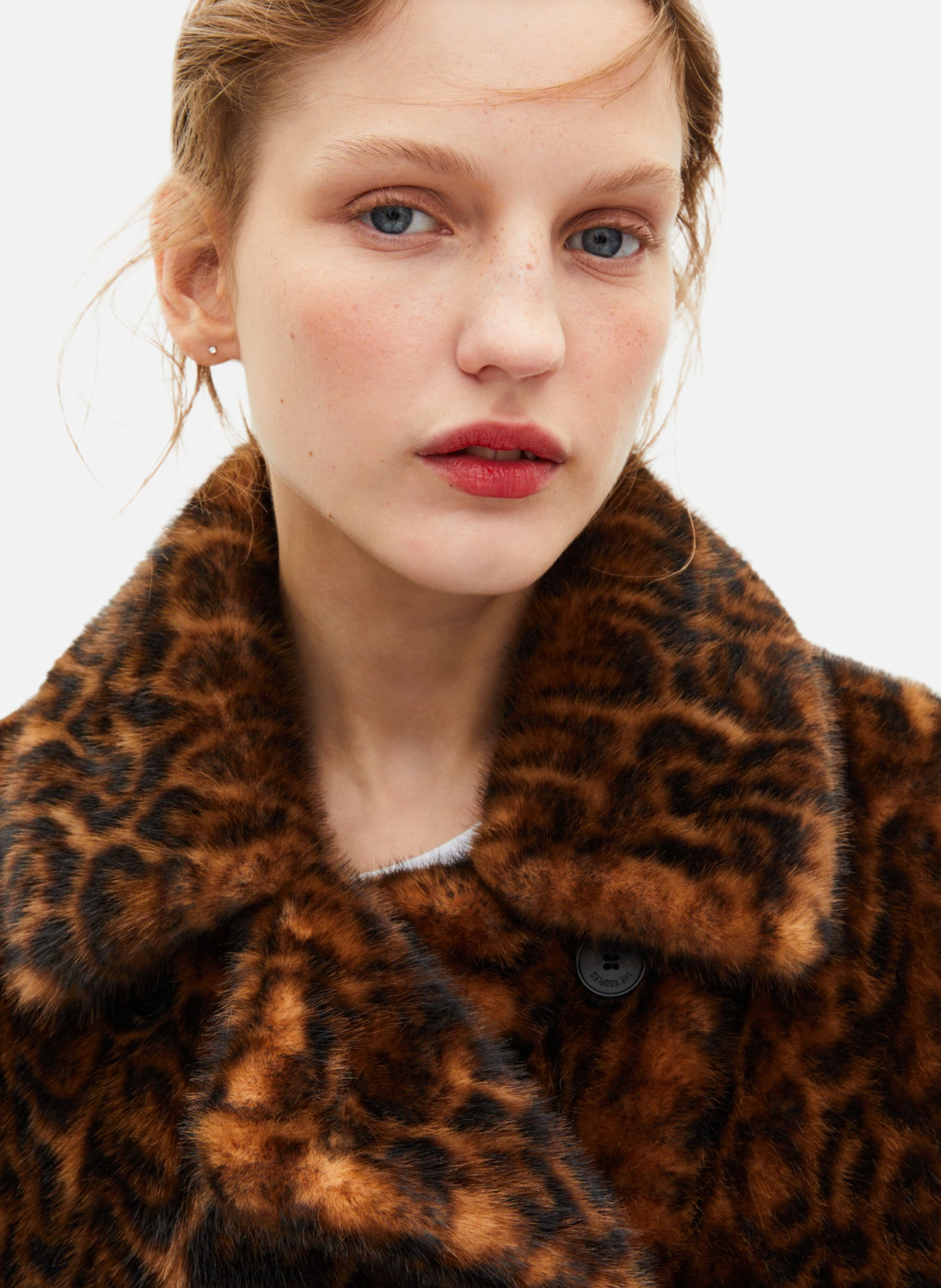 Fur-effect coat THE KOOPLES Multicolored