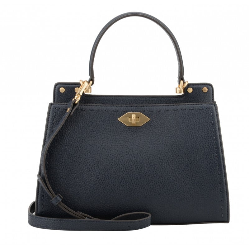 Handbag - cowhide leather POURCHET Blue