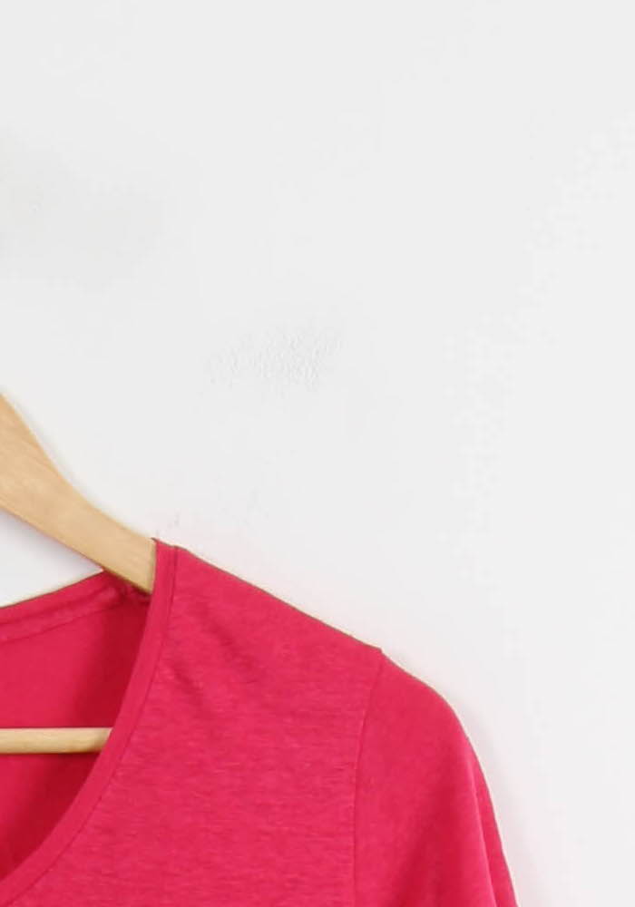 Tommy Badge T-shirt MAJESTIC FILATURES - SECONDE MAIN Pink