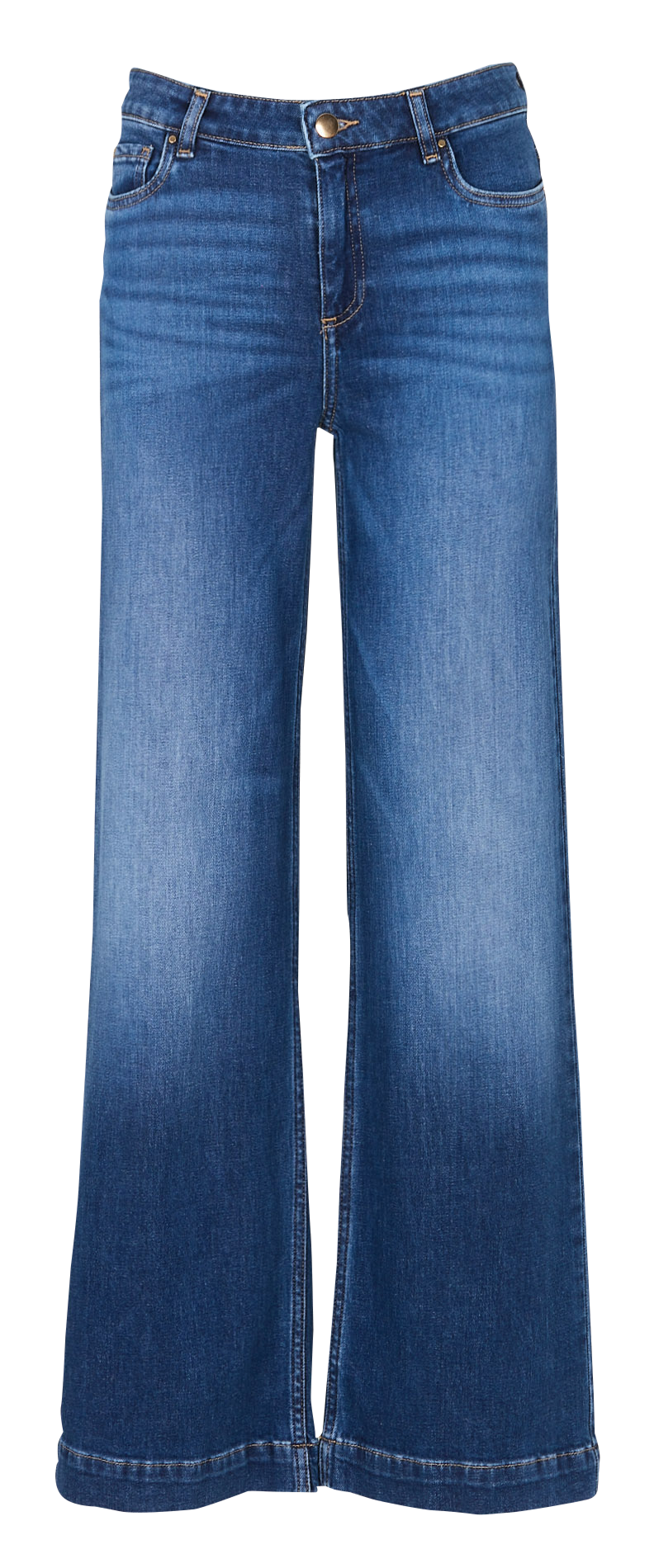 Cotton-blend wide-leg jeans MAISON 123 Blue