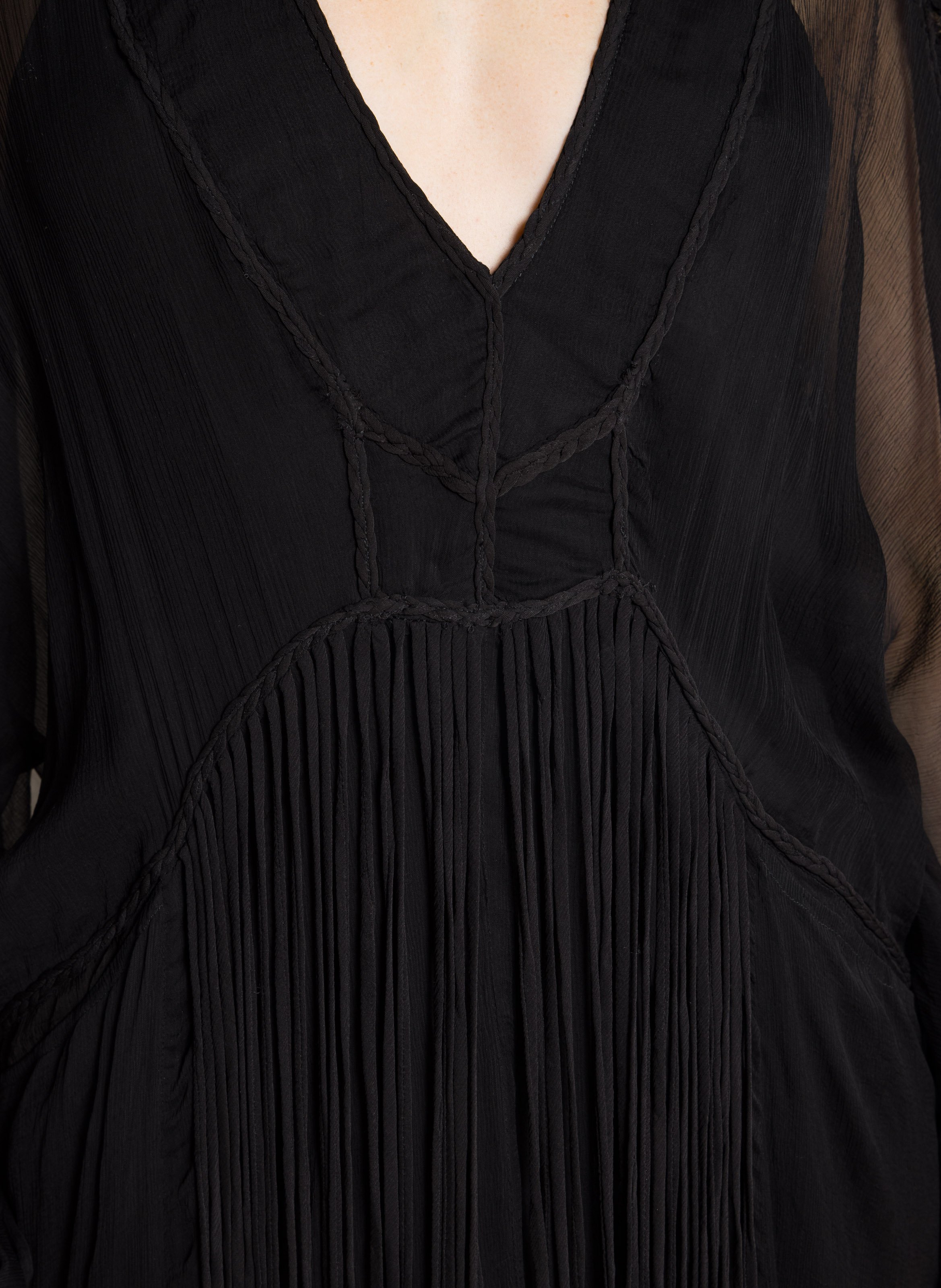 Robe longue col V MES DEMOISELLES Noir