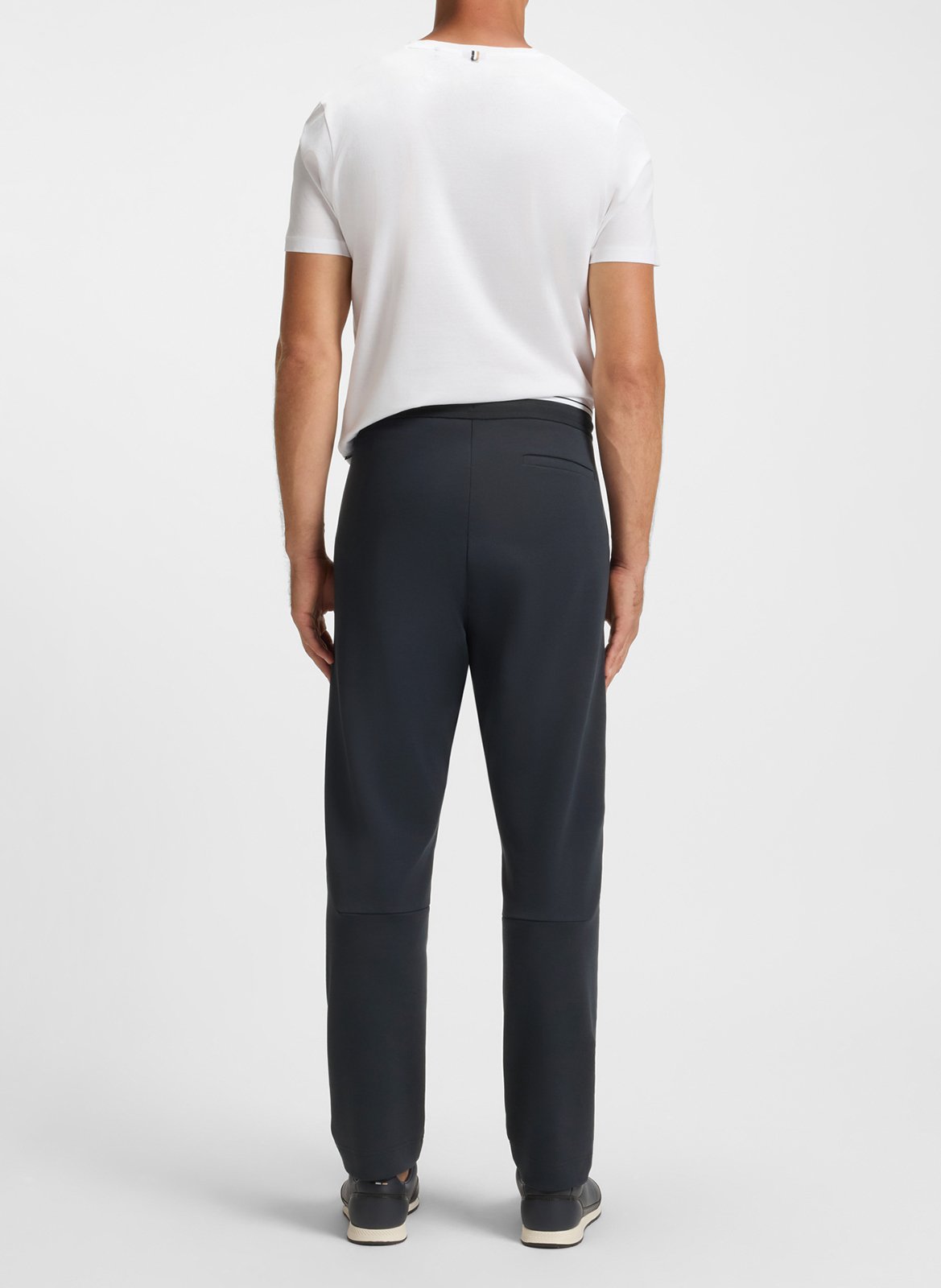 Solid straight joggers with contrasting details BOSS Blue