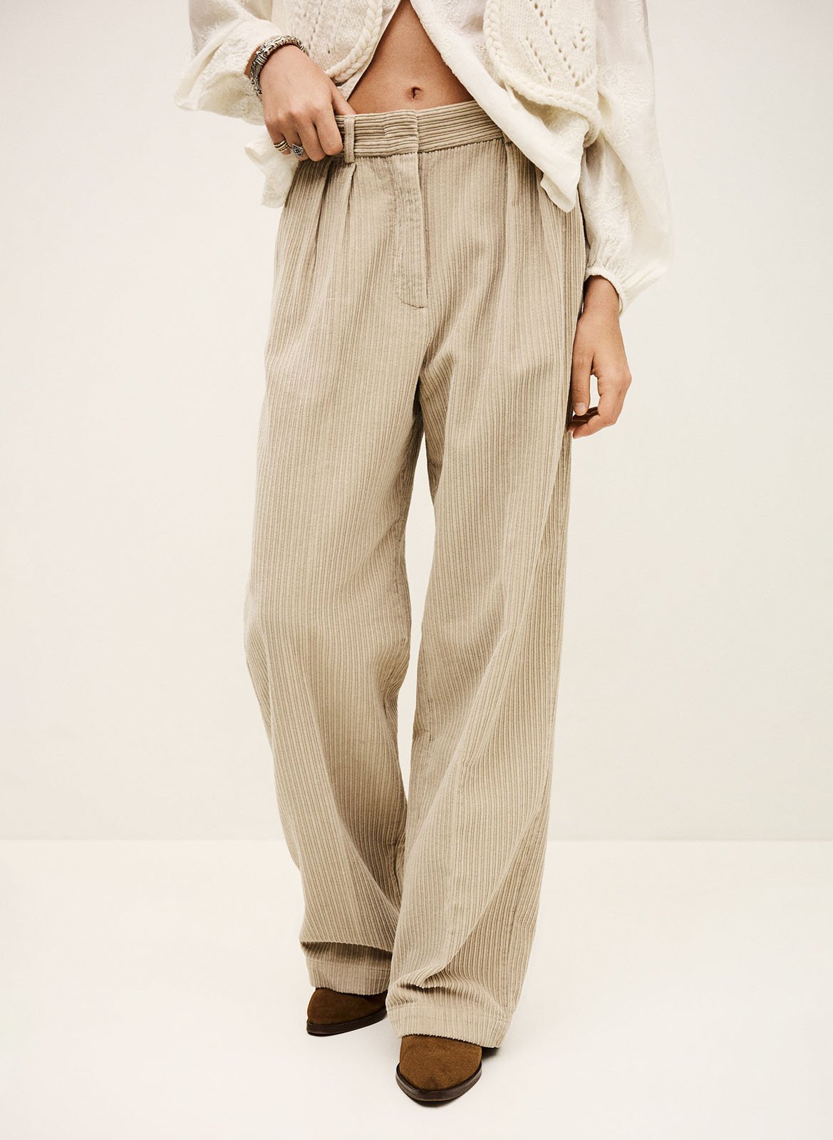 Chino van katoenmix BA&SH Beige