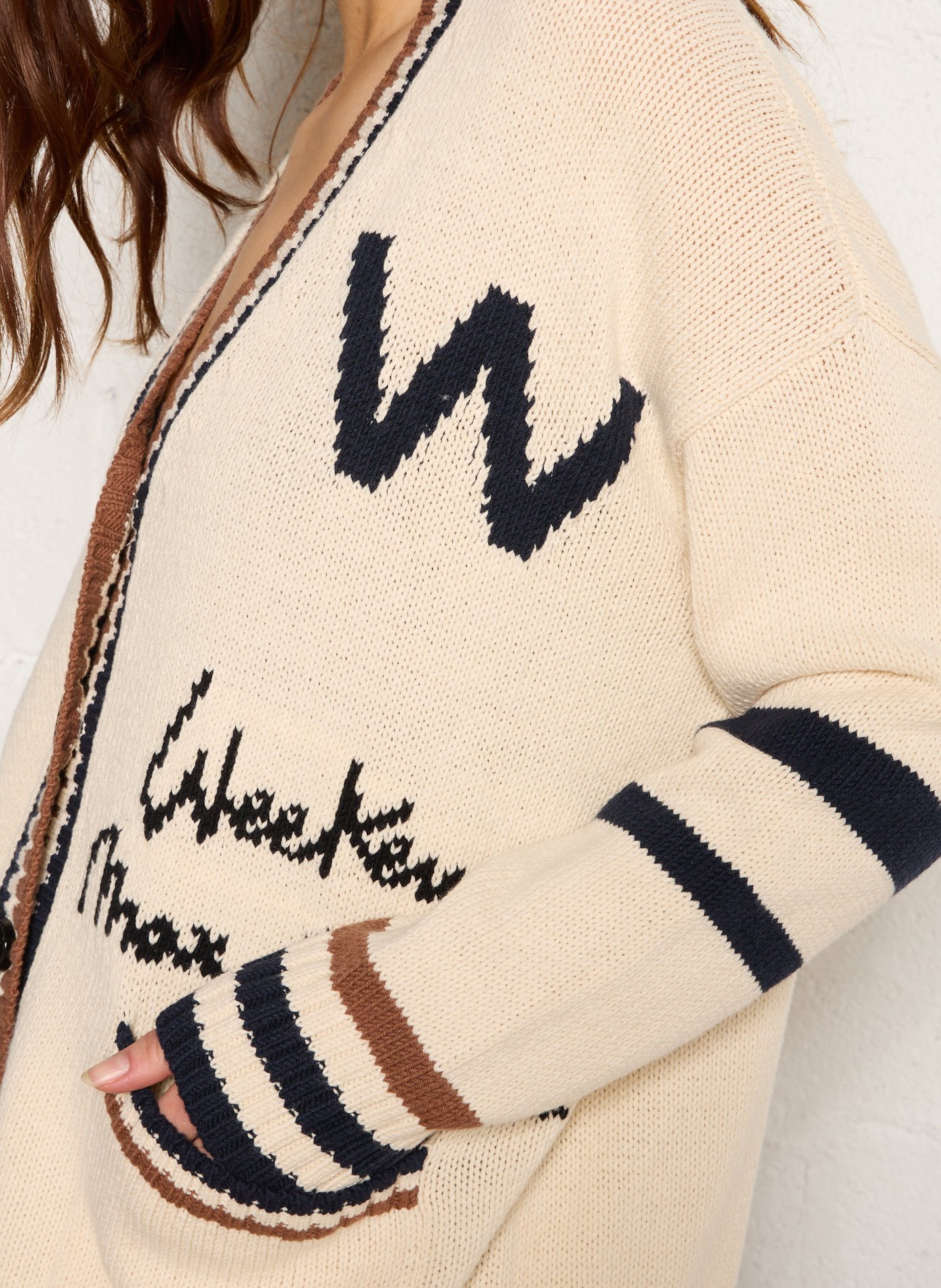 Cardigan oversize en coton mélangé MAX MARA WEEK END Noir