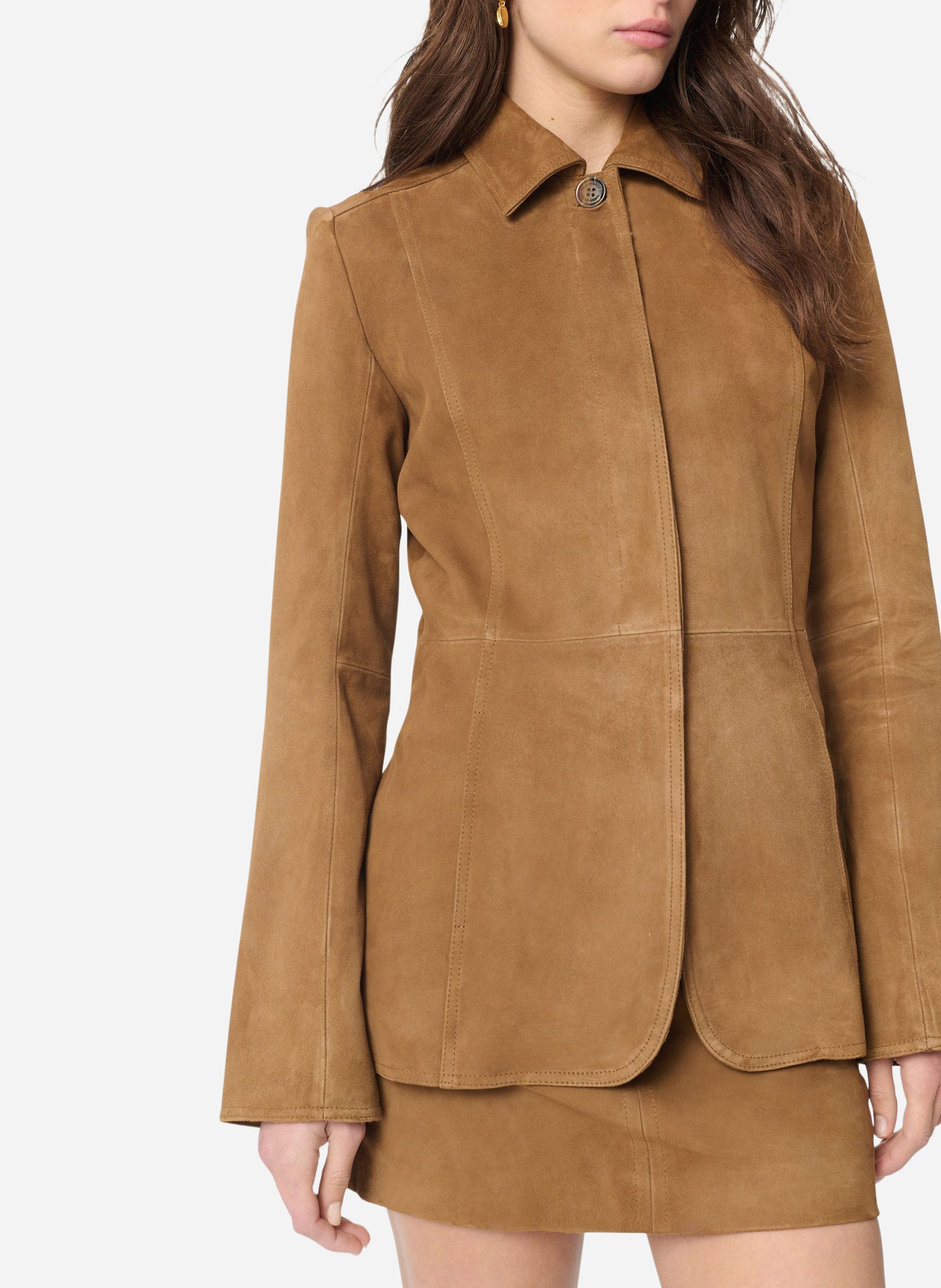 Jacket with classic collar VANESSA BRUNO Brown