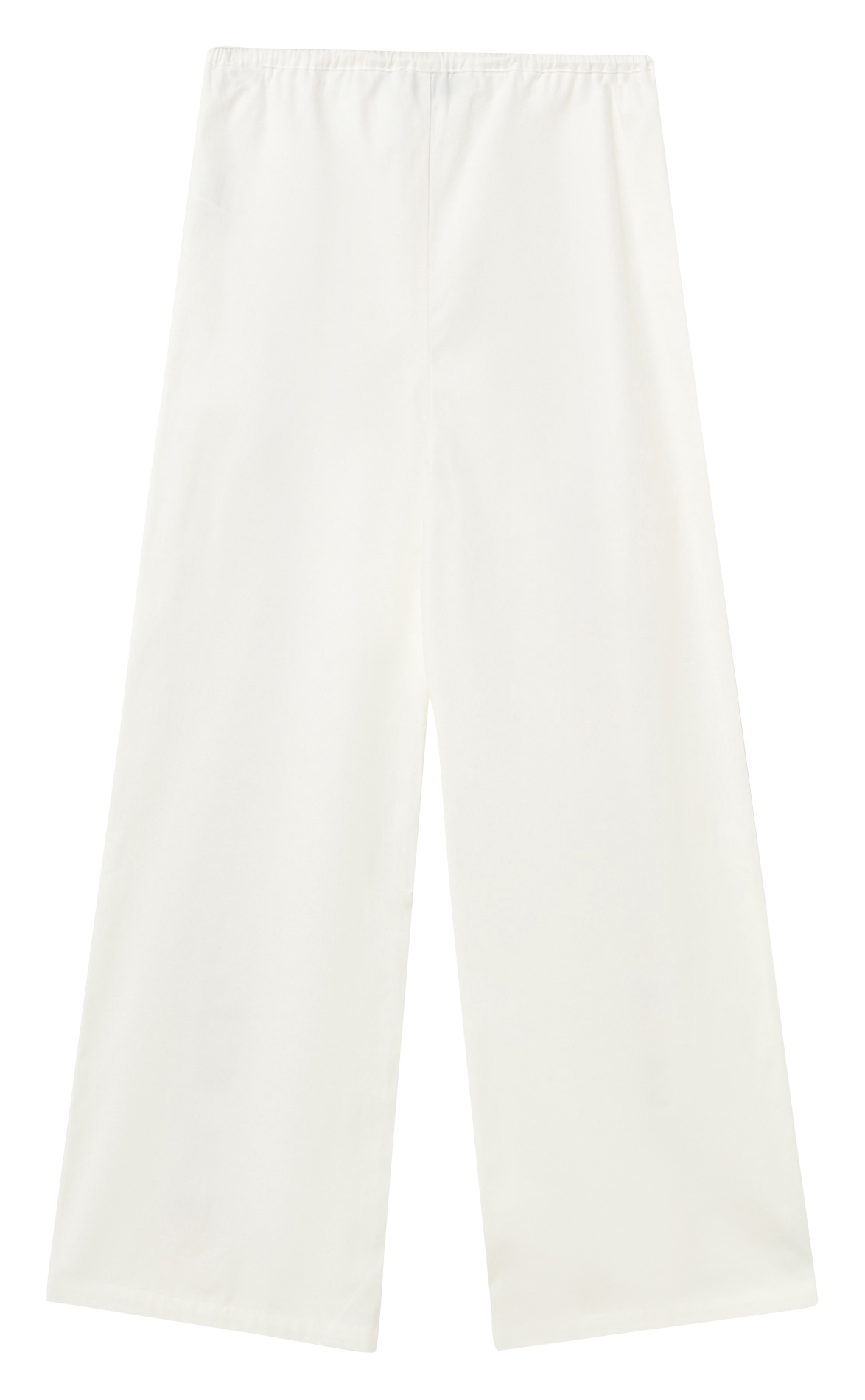 Pantalon large broderies cerises en coton THE TINY BIG SISTER Blanc