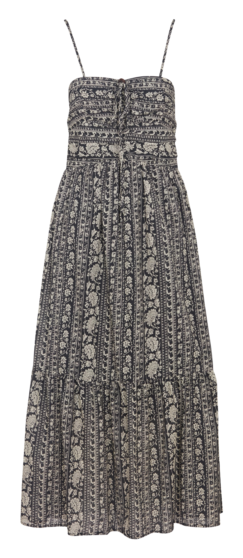 Robe midi imprimée THE KORNER Noir