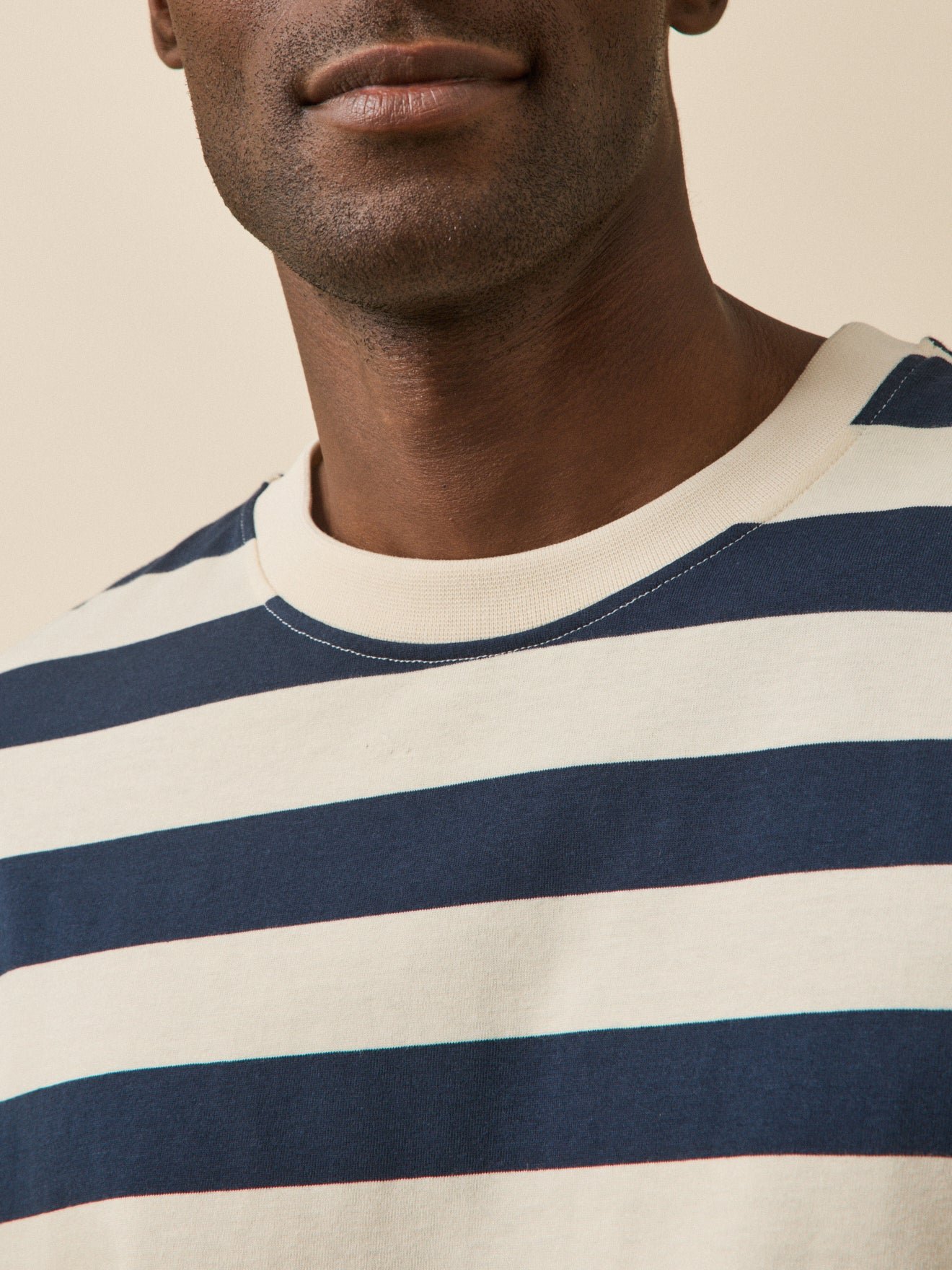 Striped organic cotton t-shirt CYRILLUS Blue