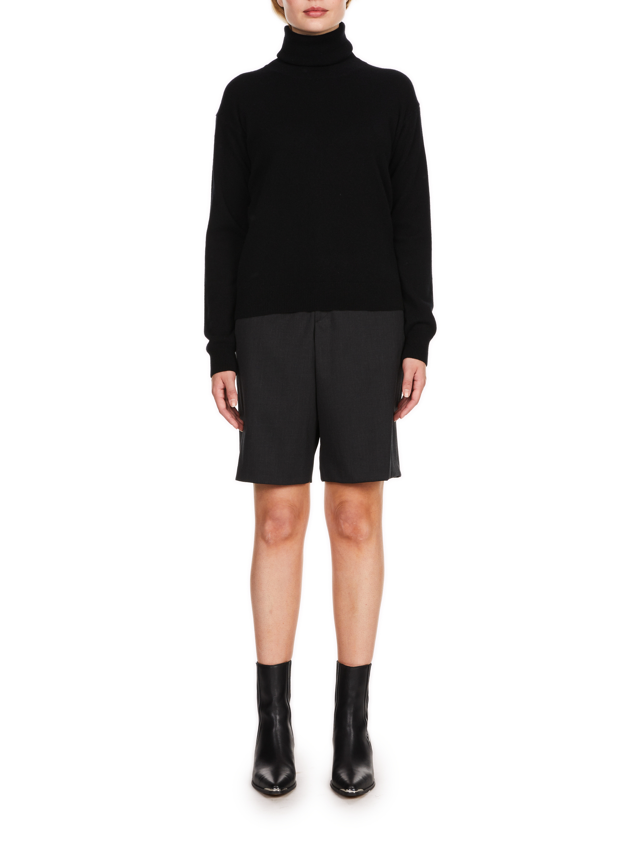 Cashmere polo neck jumper SAISON 1865 Black