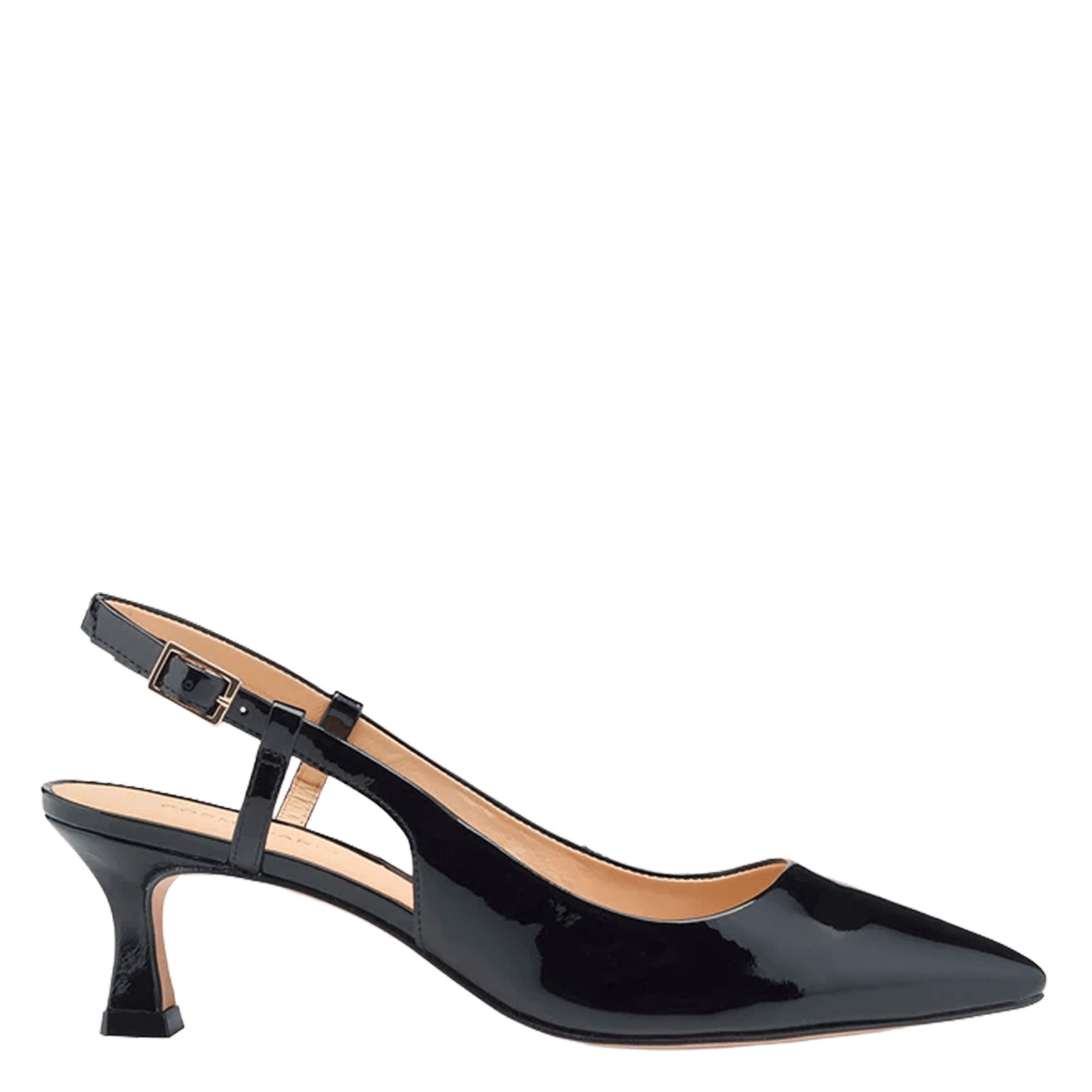 Lakleren mocassins met open achterkant COSMOPARIS Zwart