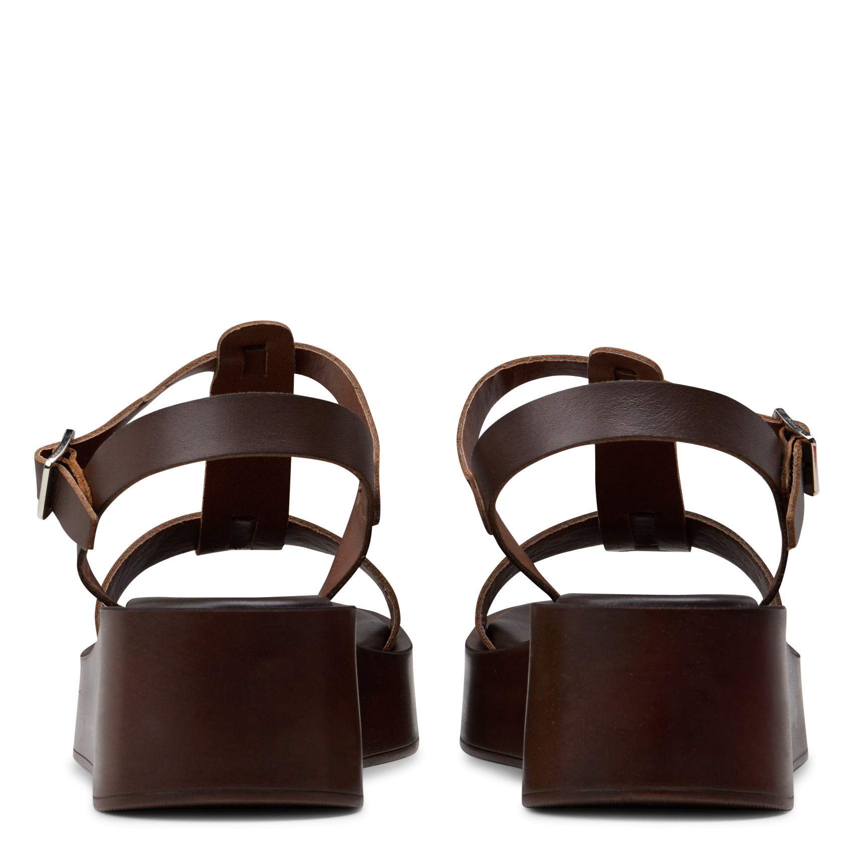 Fabia leather wedge sandals JB MARTIN Brown