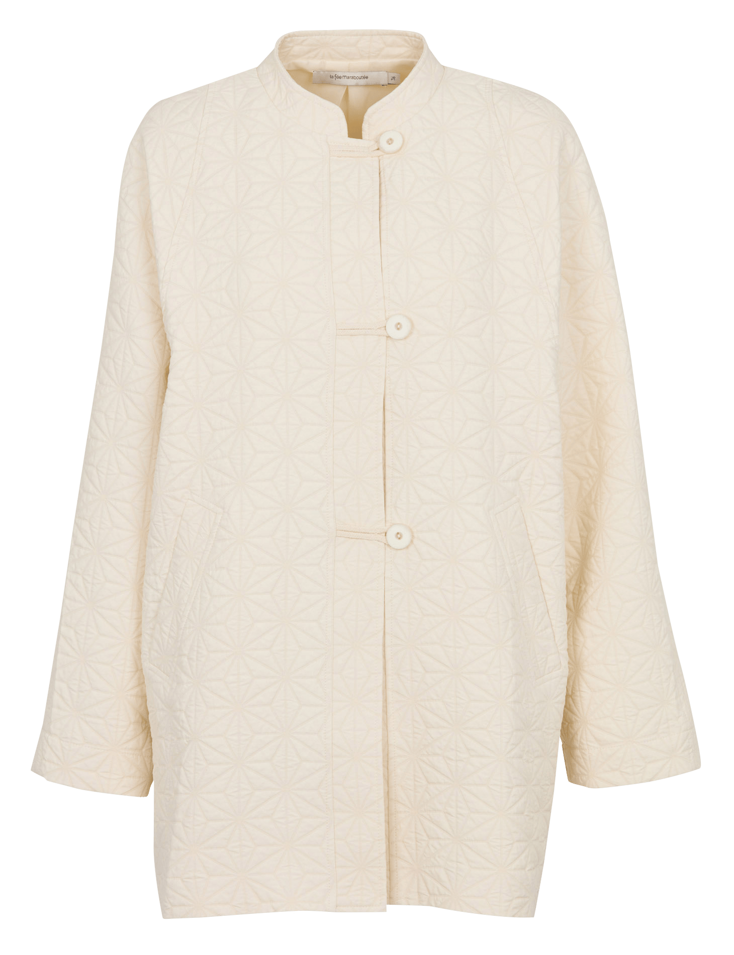Manteau oversize en jacquard LA FEE MARABOUTEE Blanc