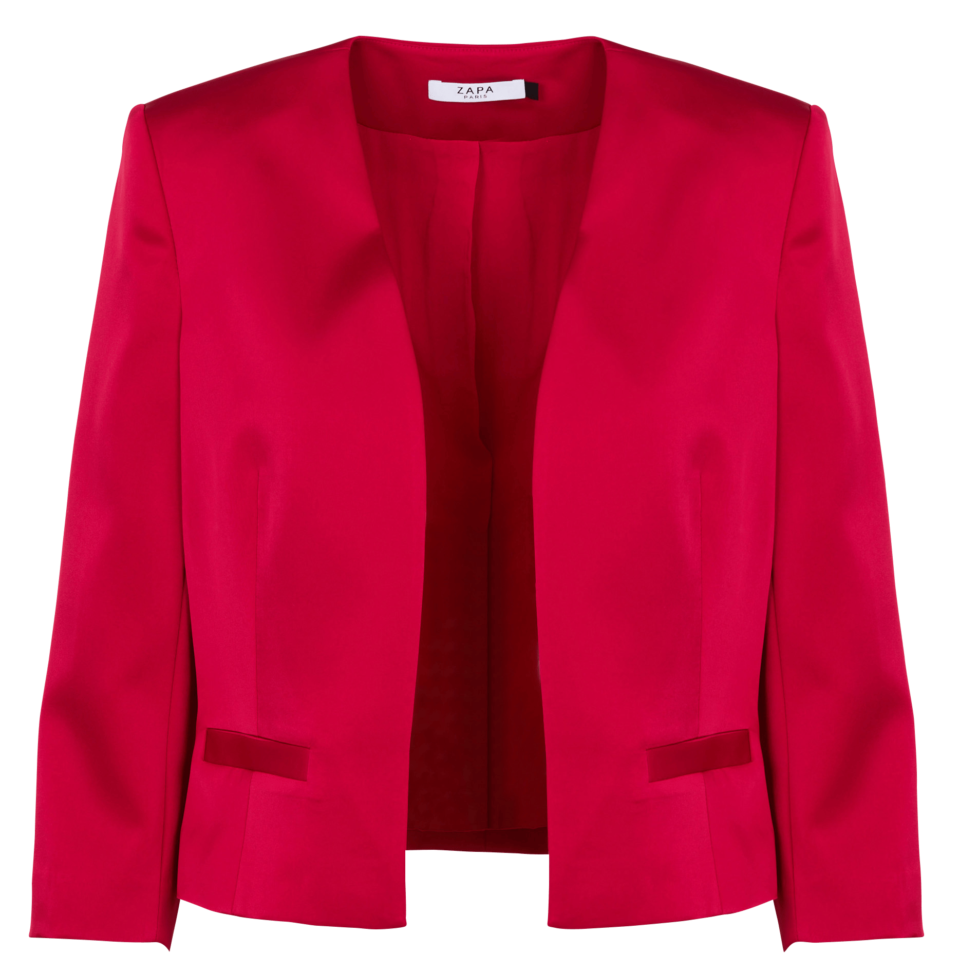 Fitted cropped jacket ZAPA Red