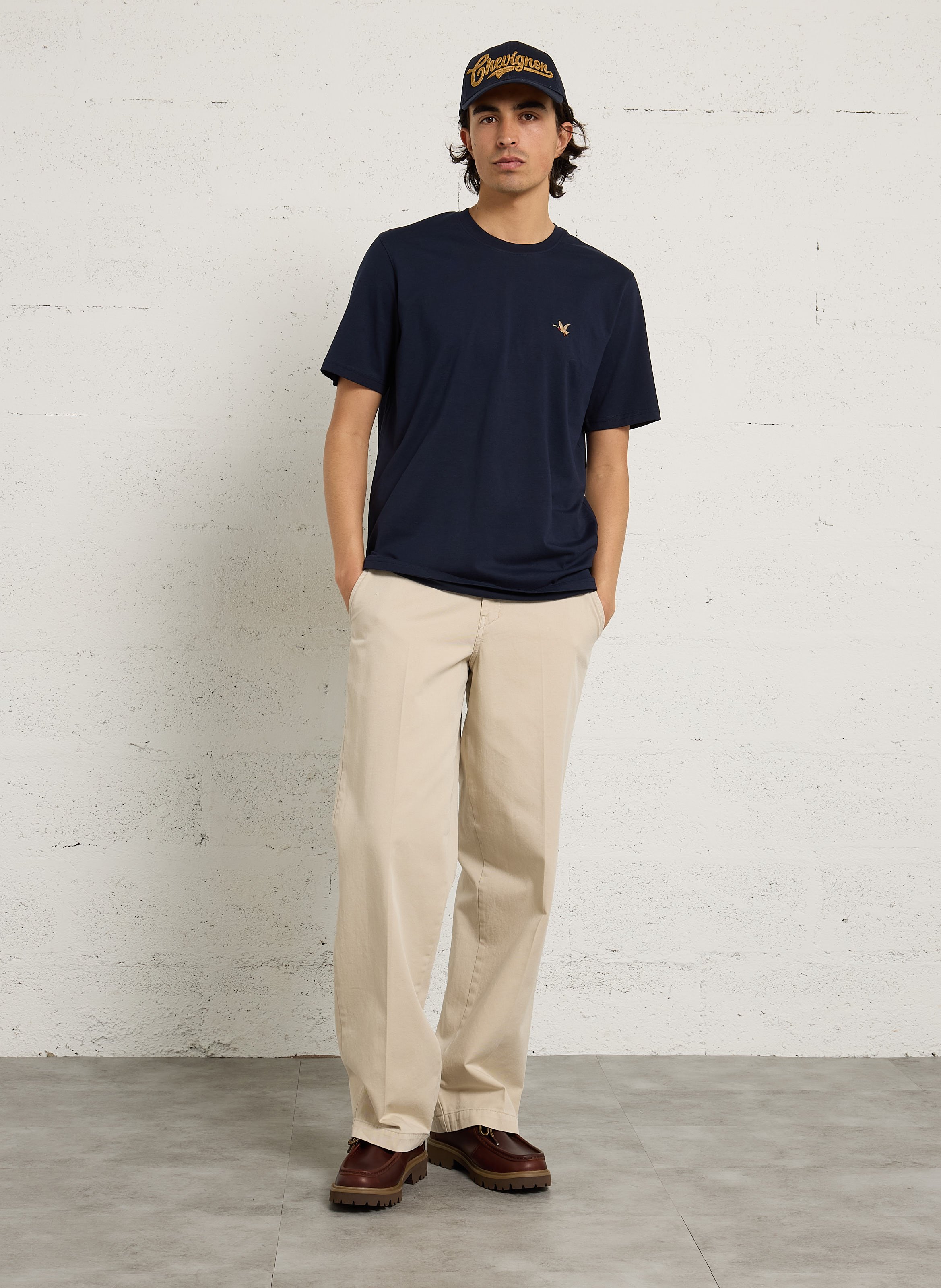 Pantalon droit en coton DICKIES Gris