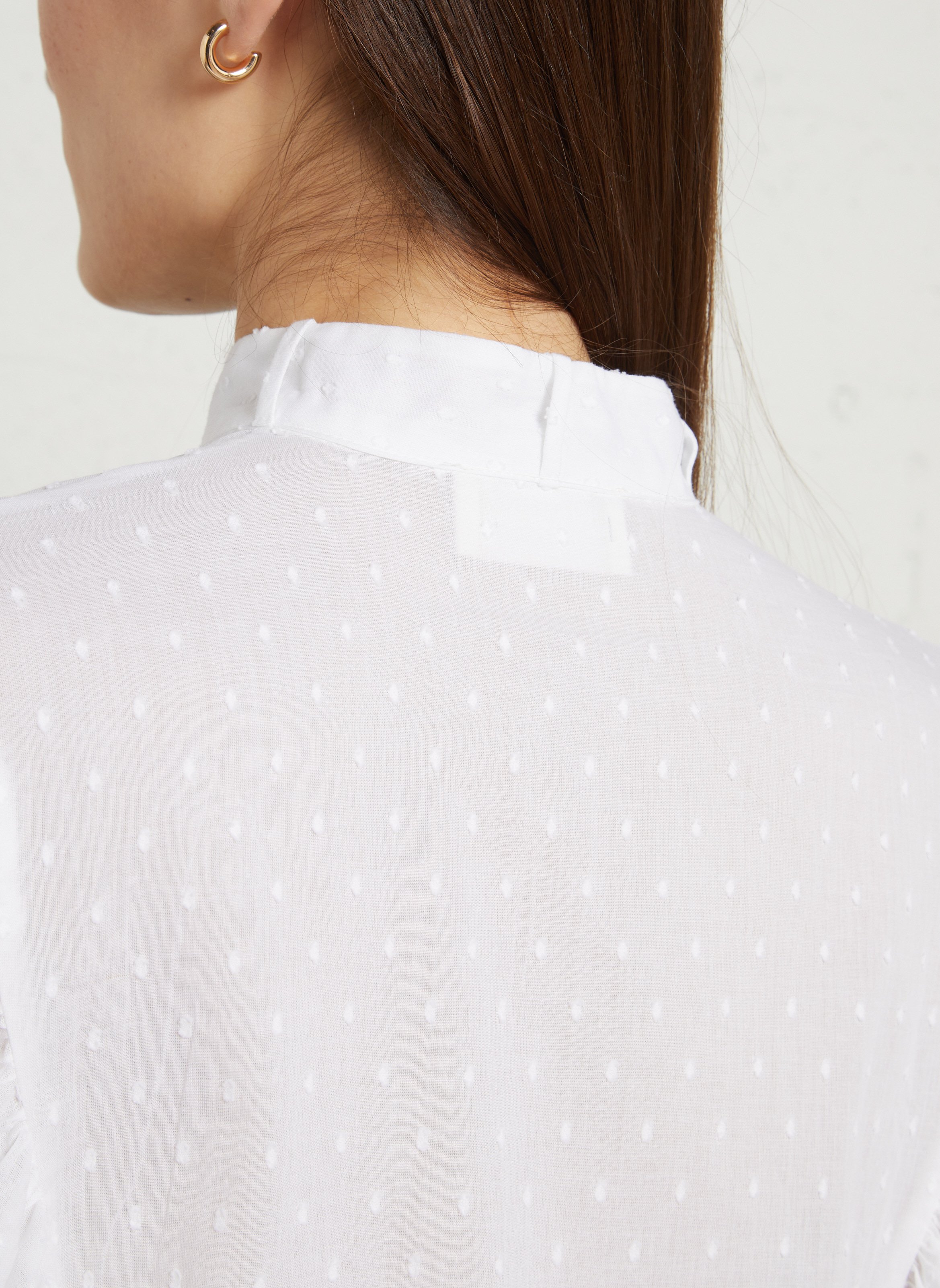 Cotton shirt with puff sleeves RAE ANTWERP White