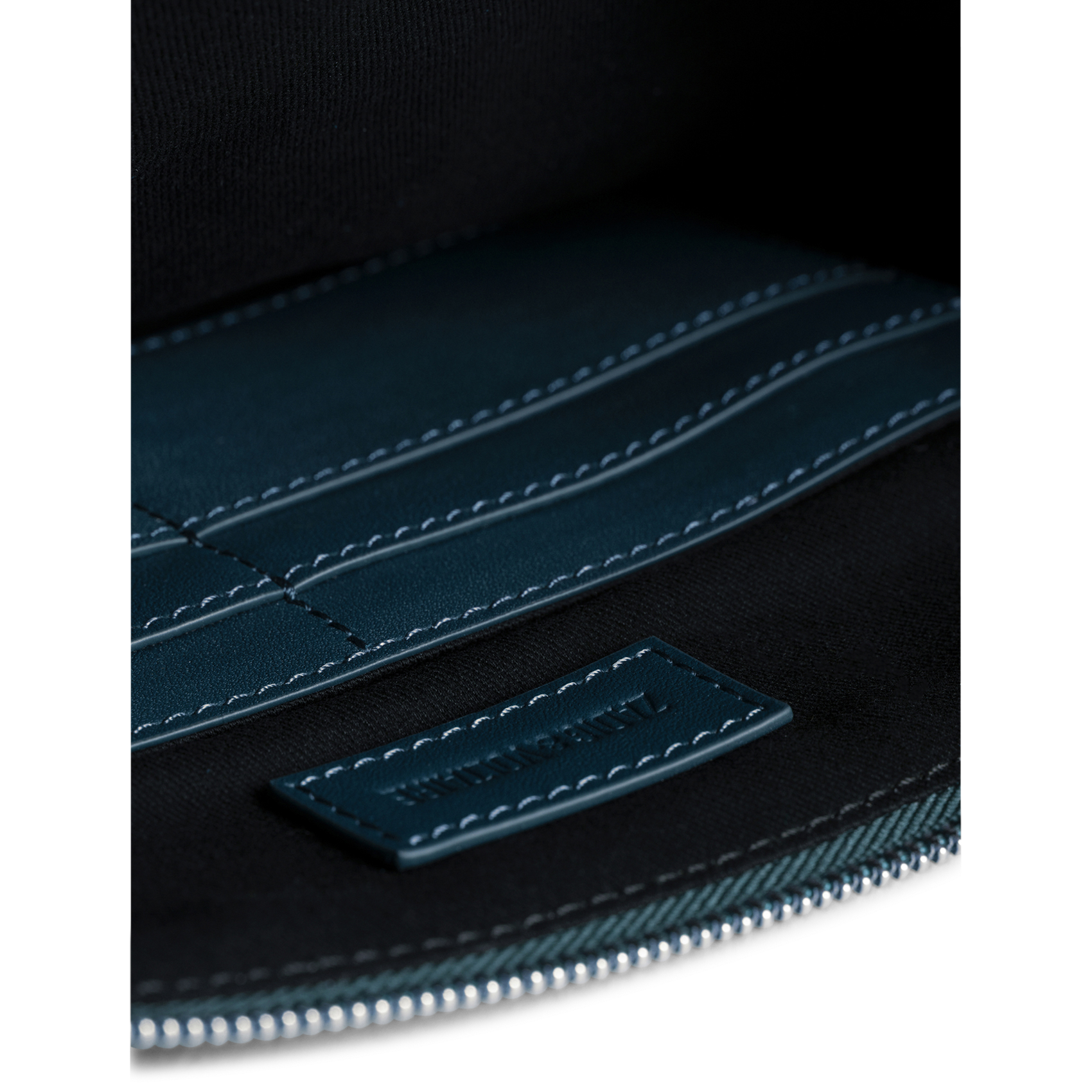 Brede leren riem met studs ZADIG&VOLTAIRE Blauw