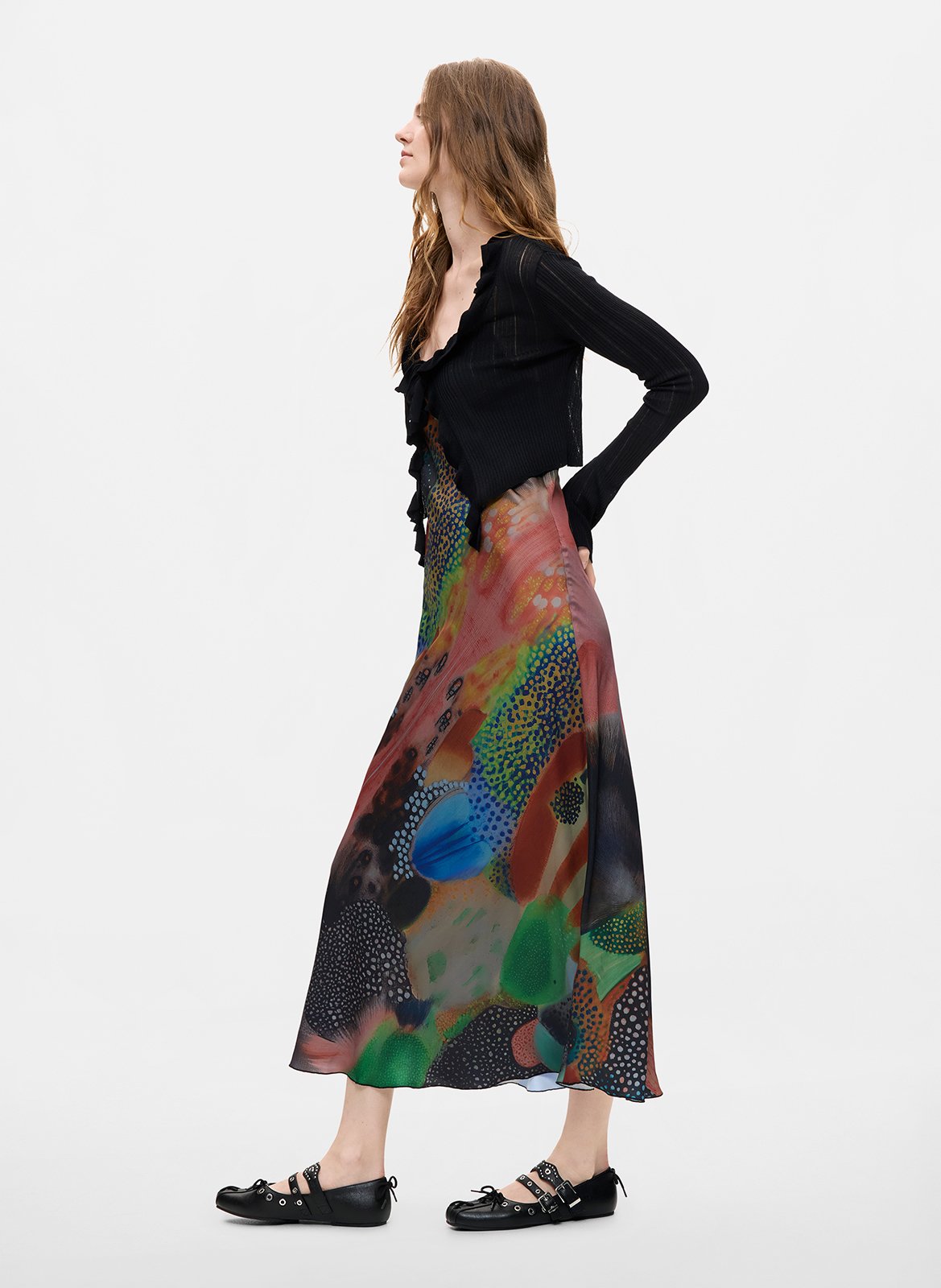 Robe longue imprimée DESIGUAL Multicolore