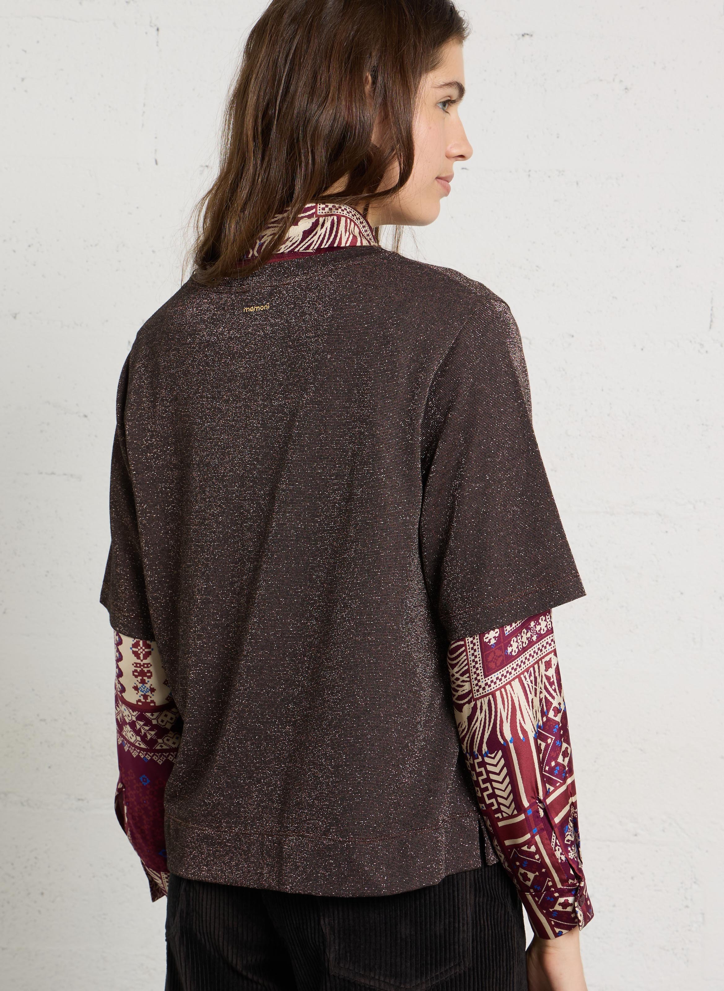 Straight fit fine knit sweater MOMONI Plums