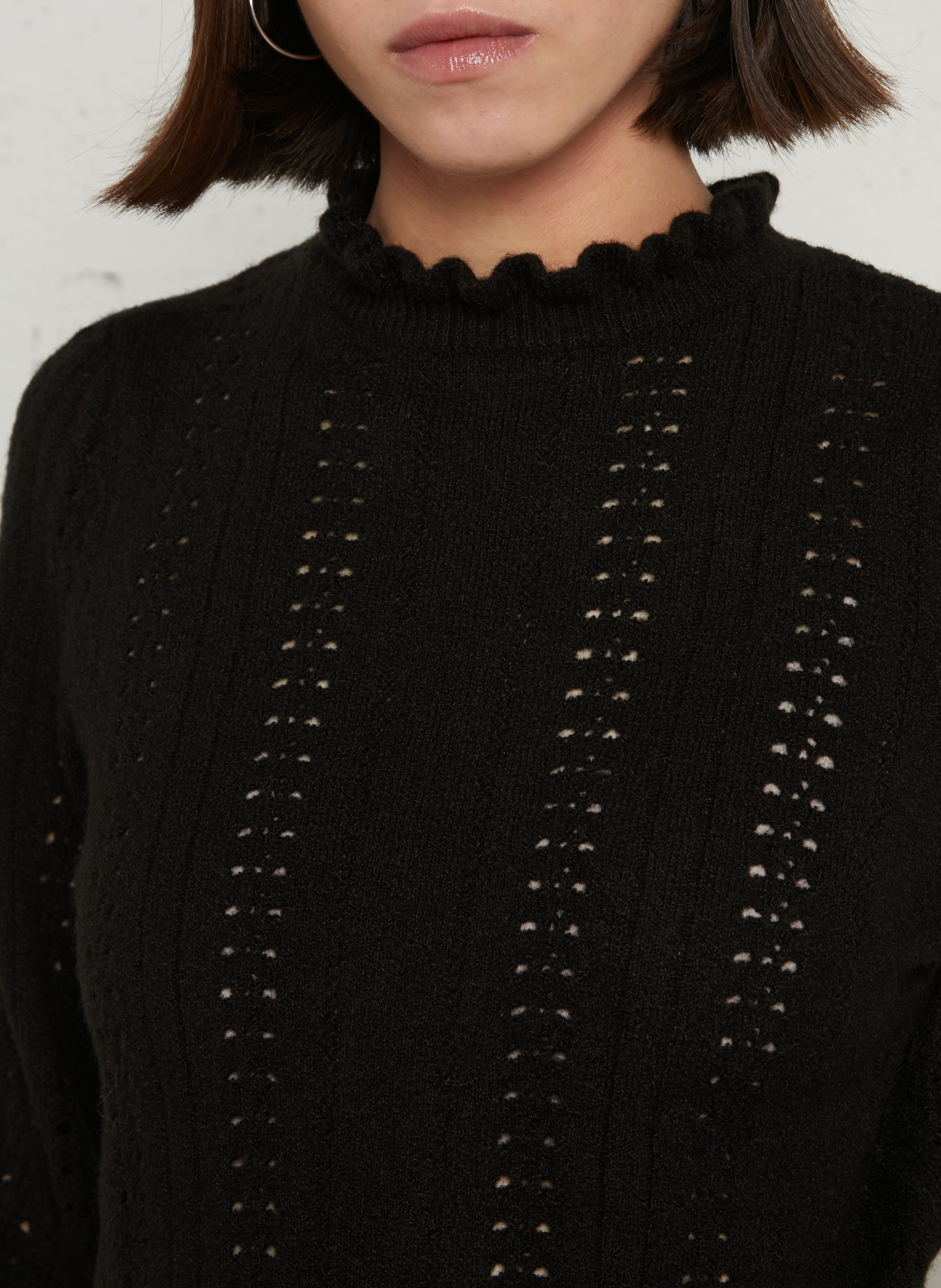 Quilted printed cotton short cardigan LA PETITE ETOILE Black