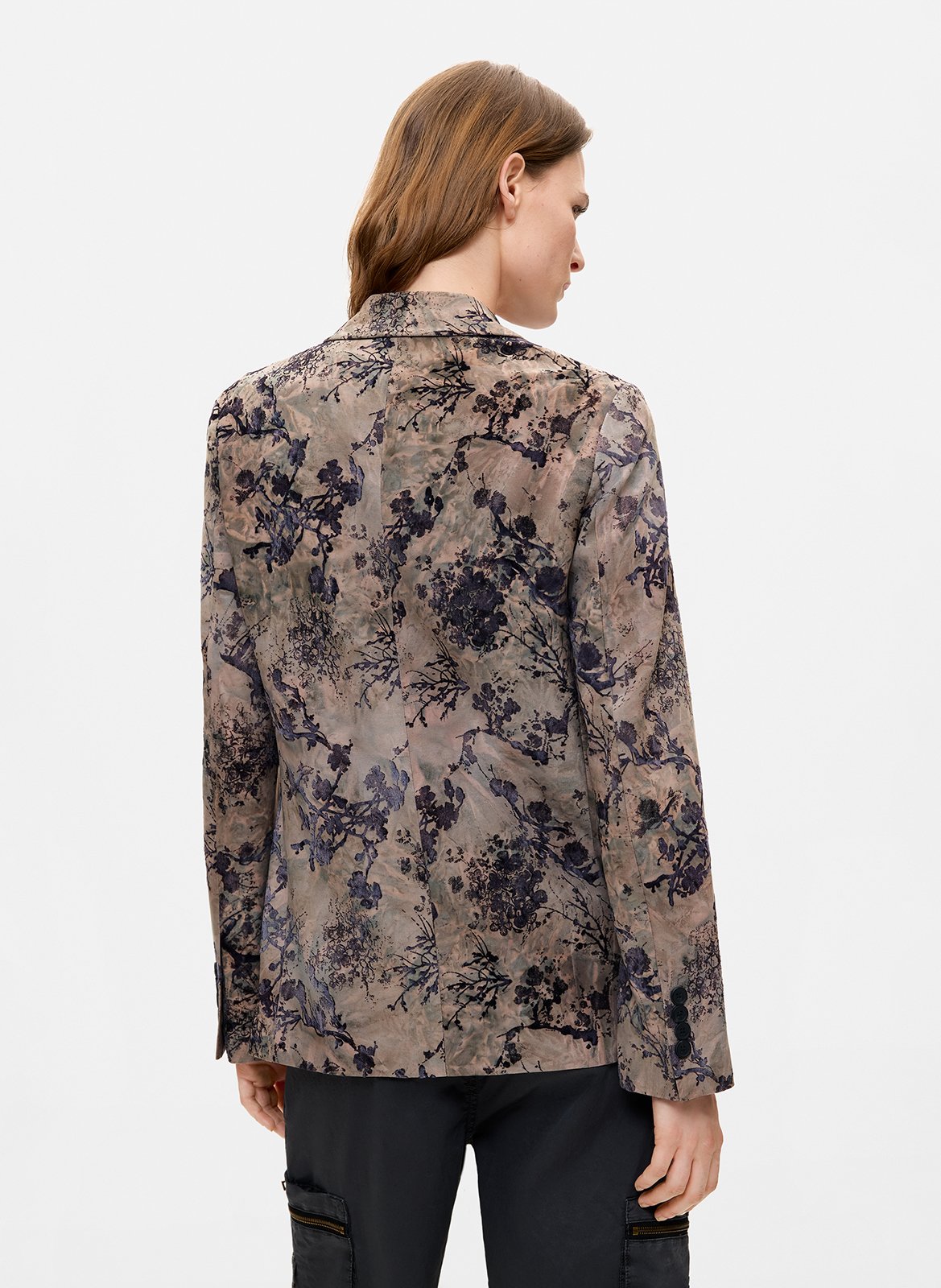 Veste col tailleur imprimée DESIGUAL Noir