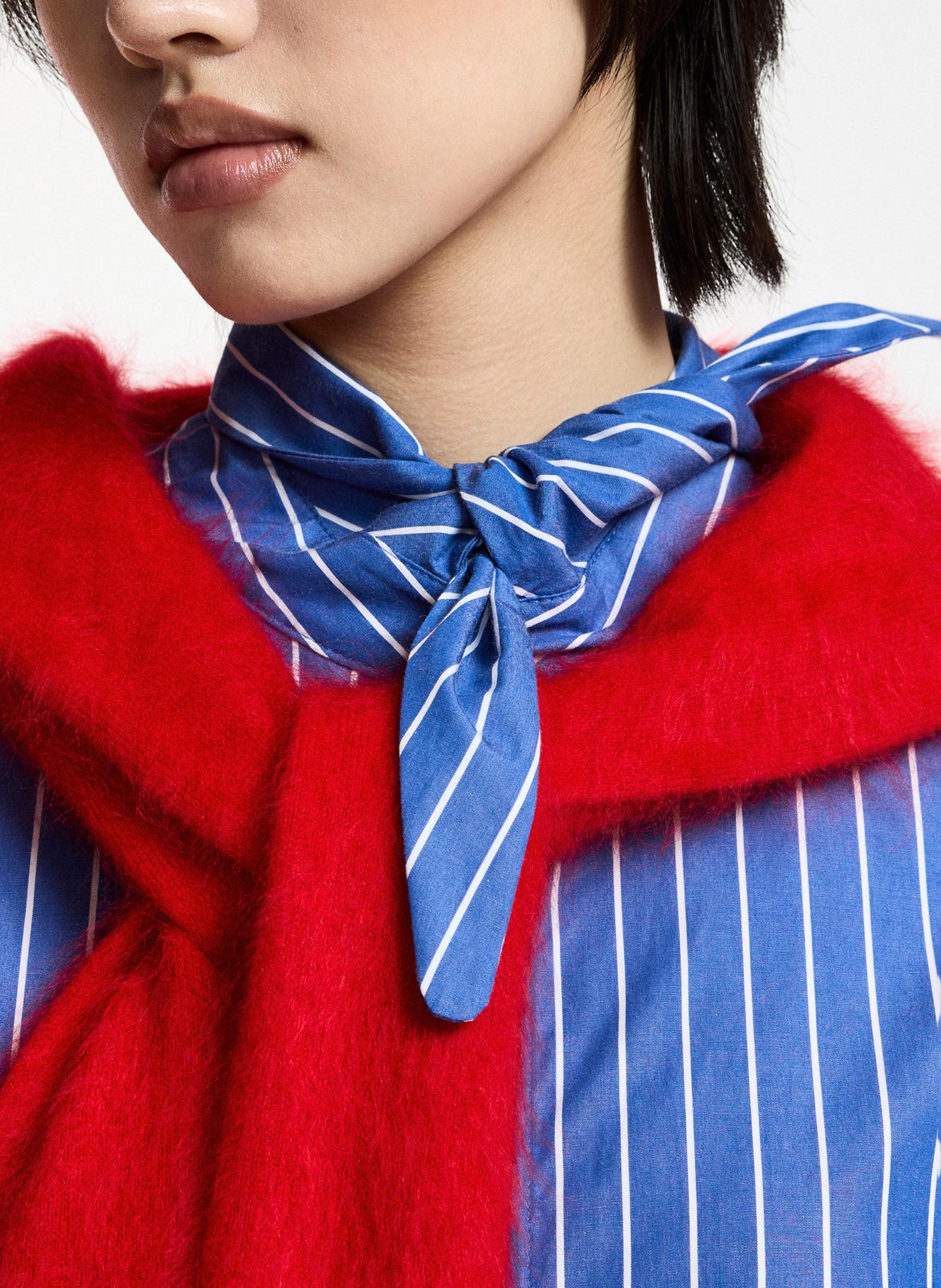 Shirt with pointed collar in organic cotton ESSENTIEL ANTWERP Blue
