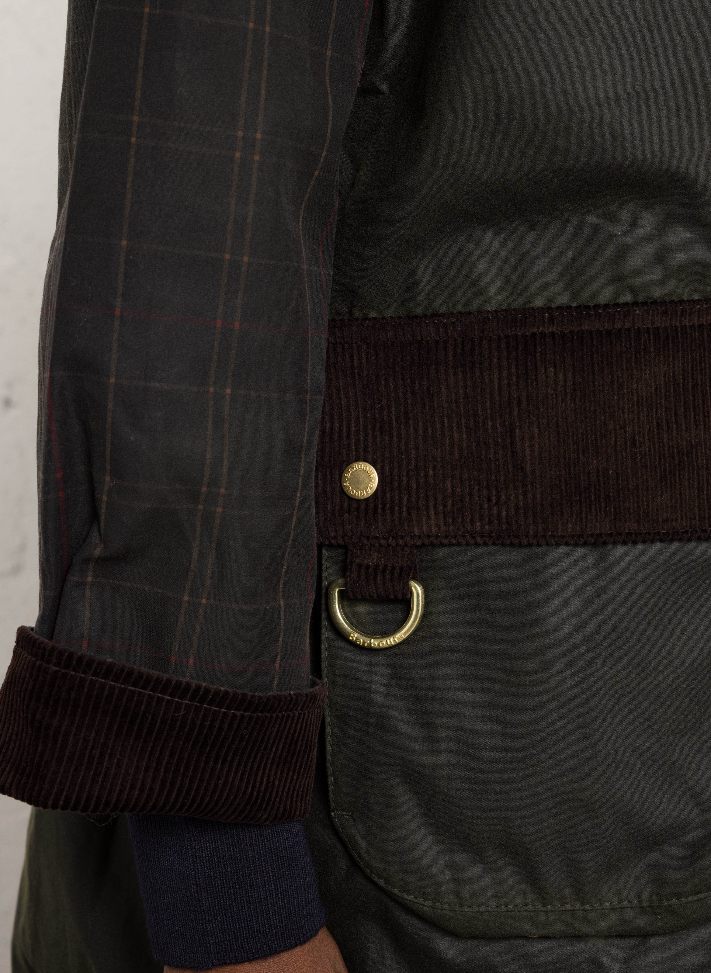 Gerader Parka mit klassischem Kragen aus Baumwolle BARBOUR Khaki