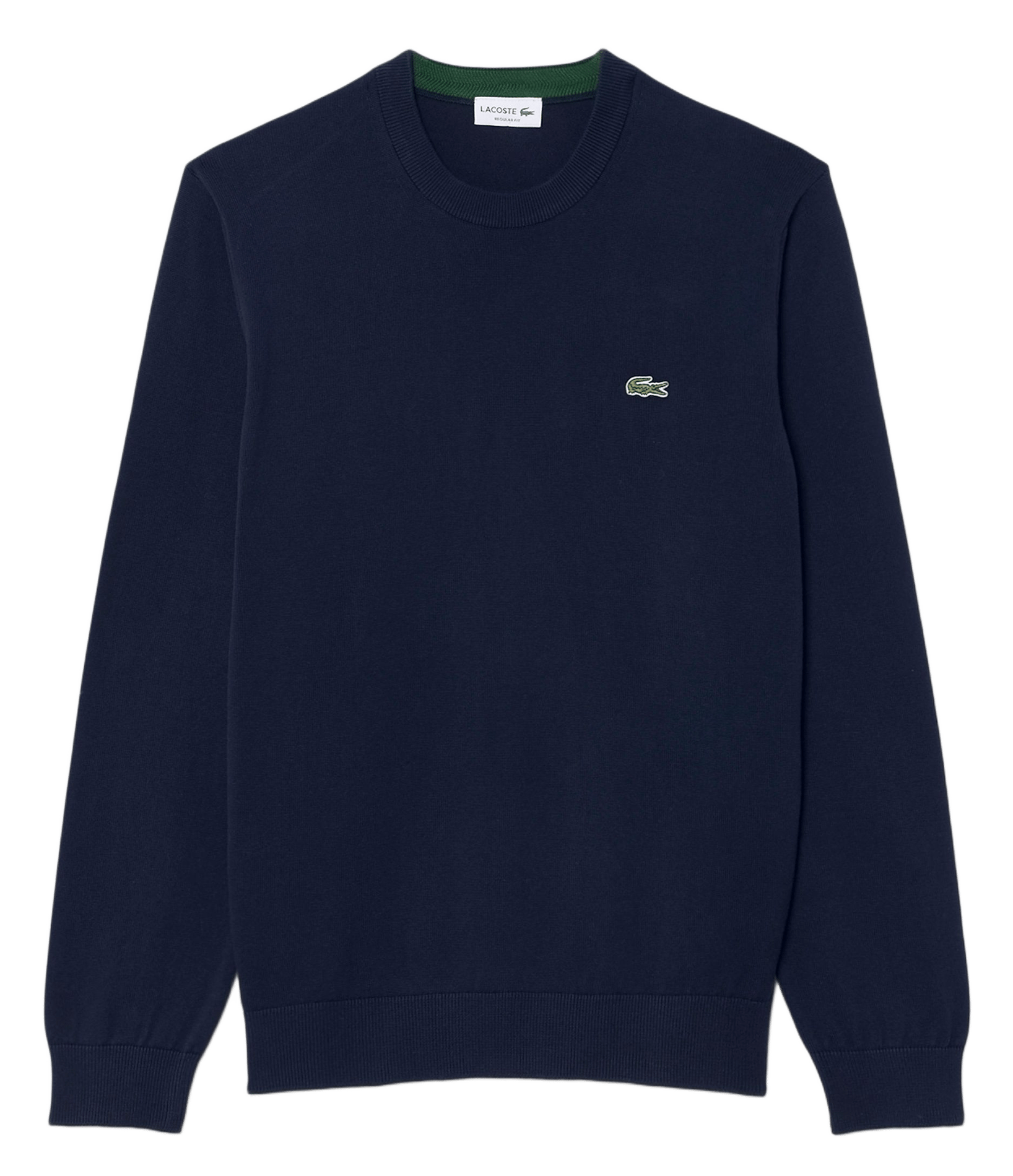 Pull col rond regular-fit en coton  LACOSTE Bleu