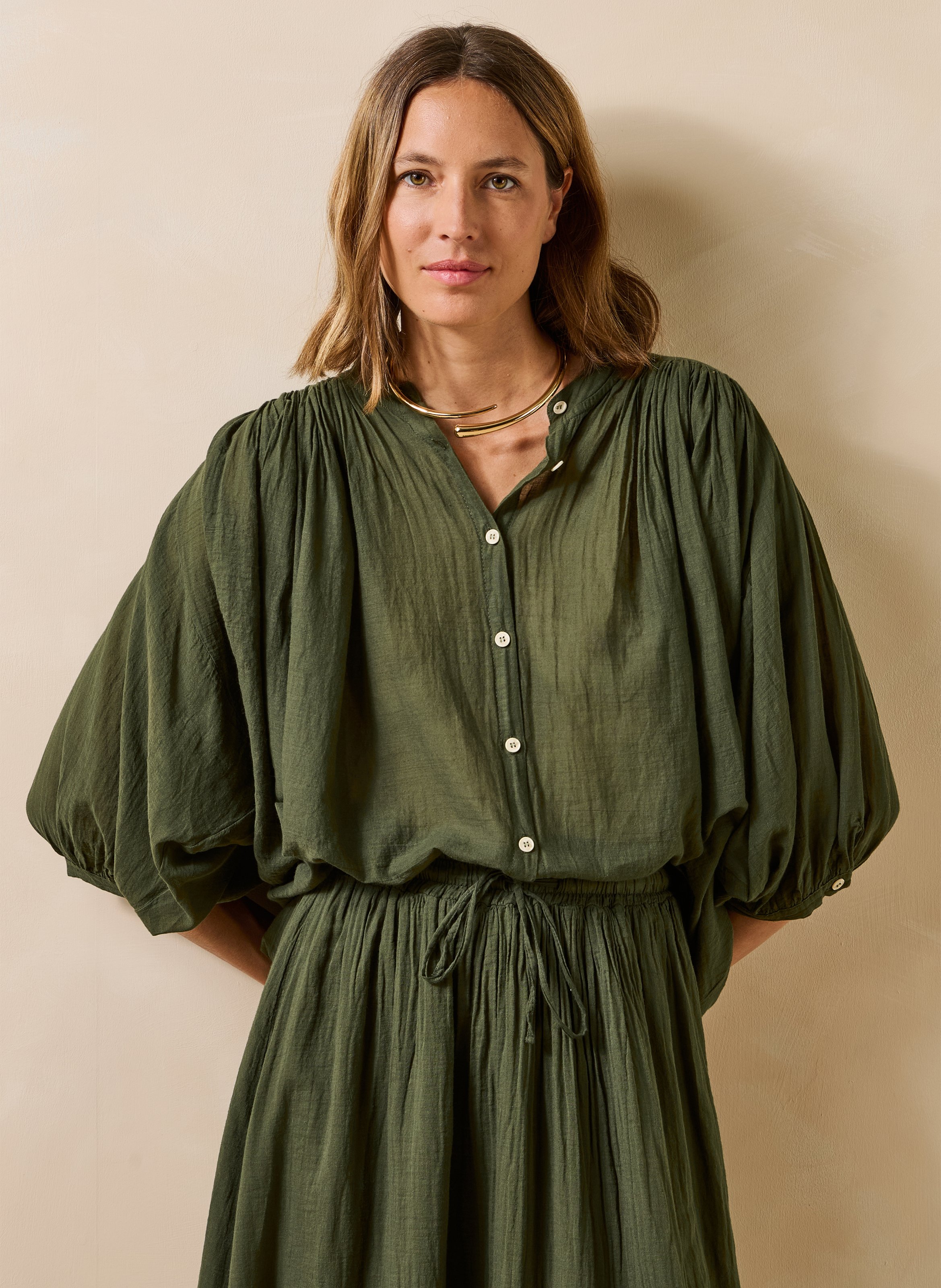 Chemise oversize en coton LA FEE MARABOUTEE