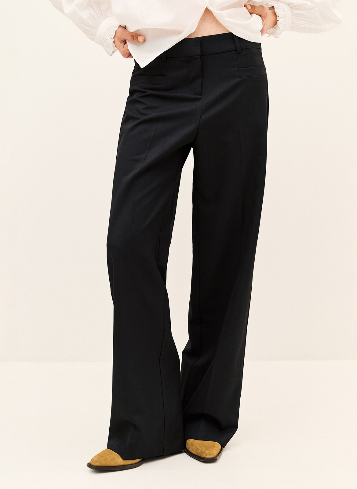 Pantalon tailleur droit uni BA&SH