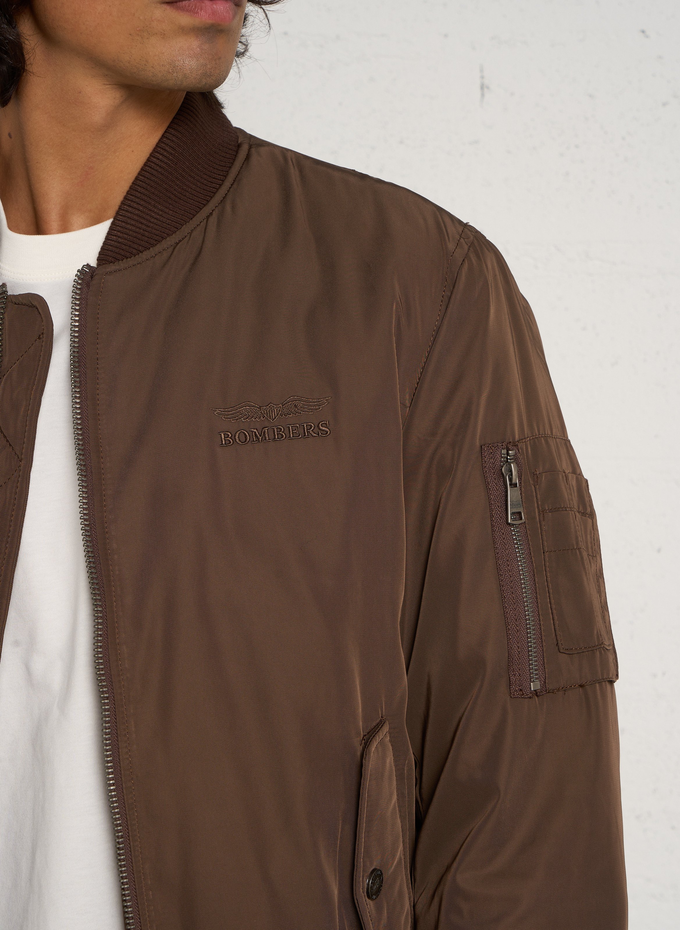 Frederic padded bomber jacket BOMBERS ORIGINAL Brown