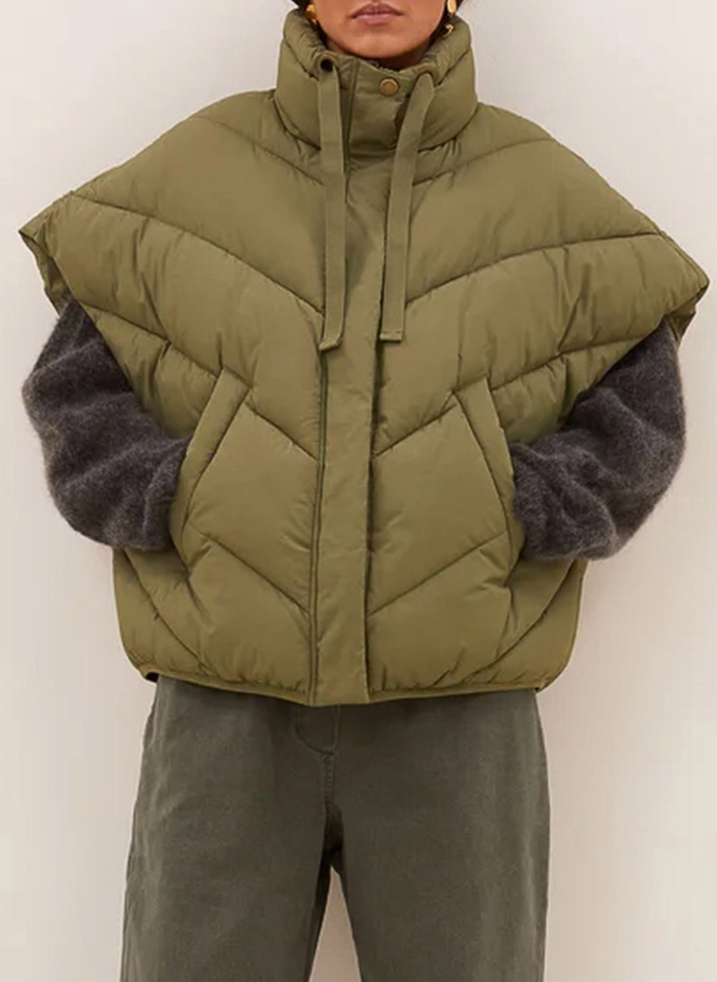 Doudoune oversize sans manche BY BAR Vert
