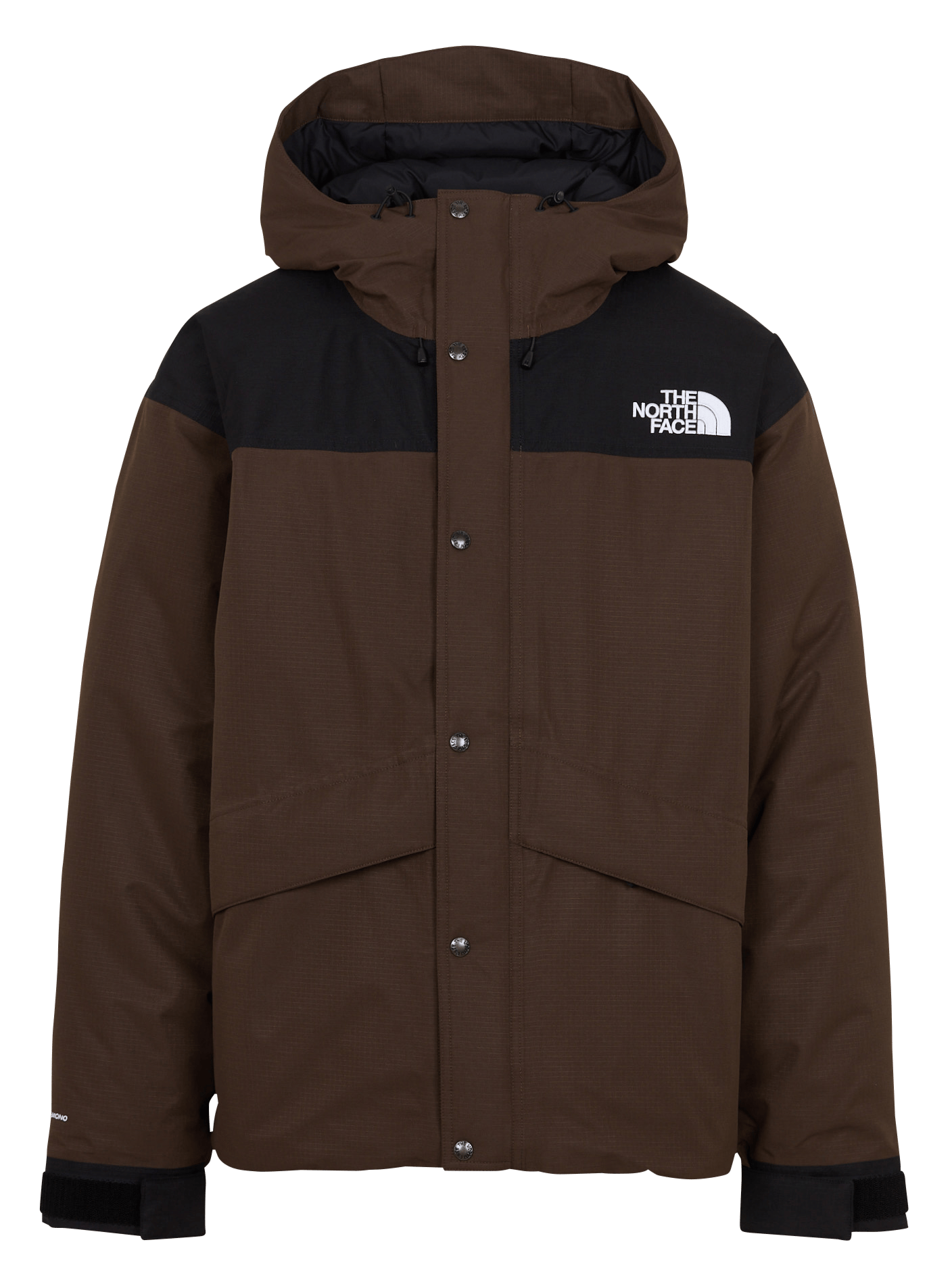 Gerade geschnittene Steppjacke mit Stehkragen und Kapuze THE NORTH FACE Braun