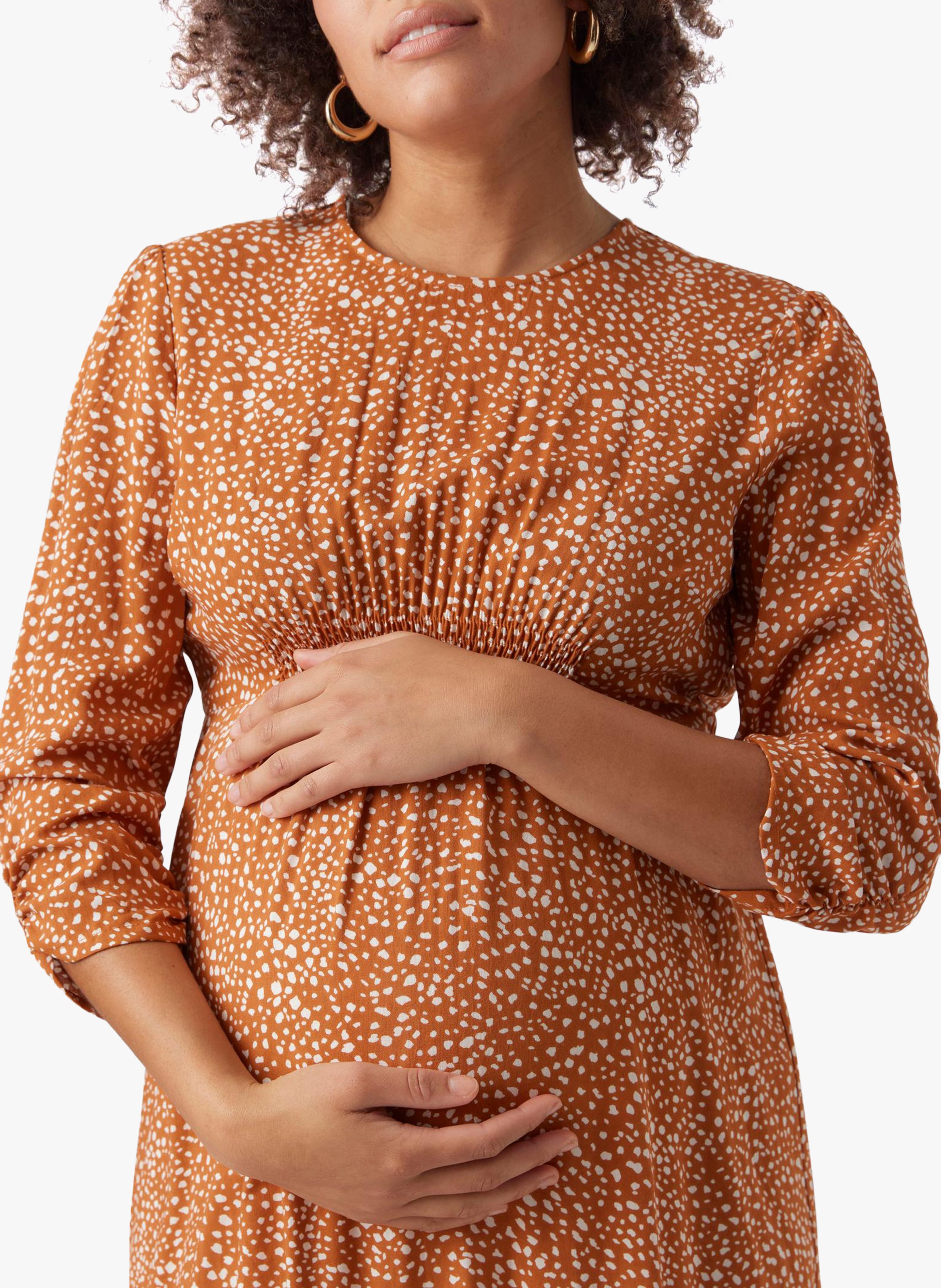 2-in-1 maternity dress MAMALICIOUS Brown