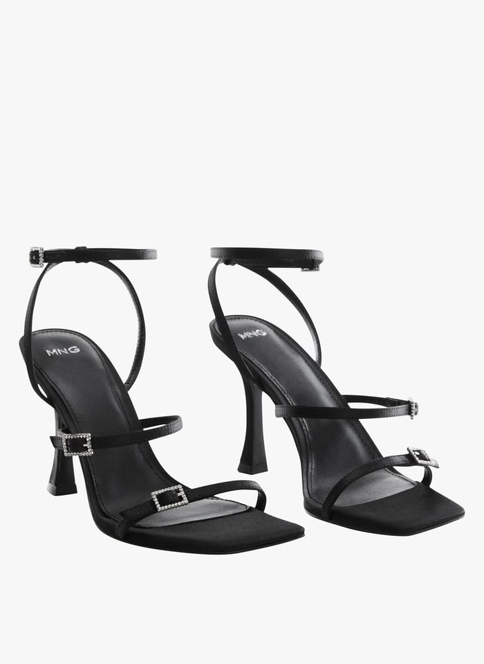 Mango black strappy sandals sales