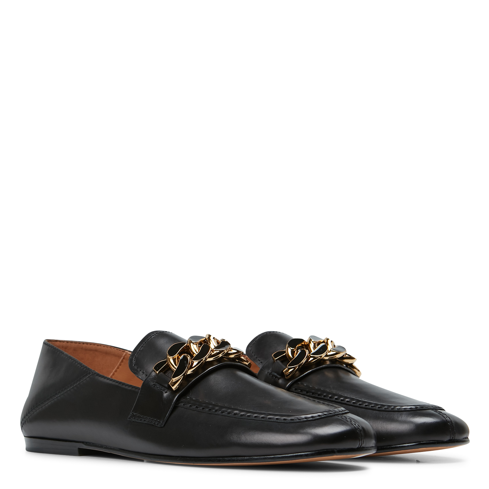 Mocassins plats en cuir MI/MAI Noir