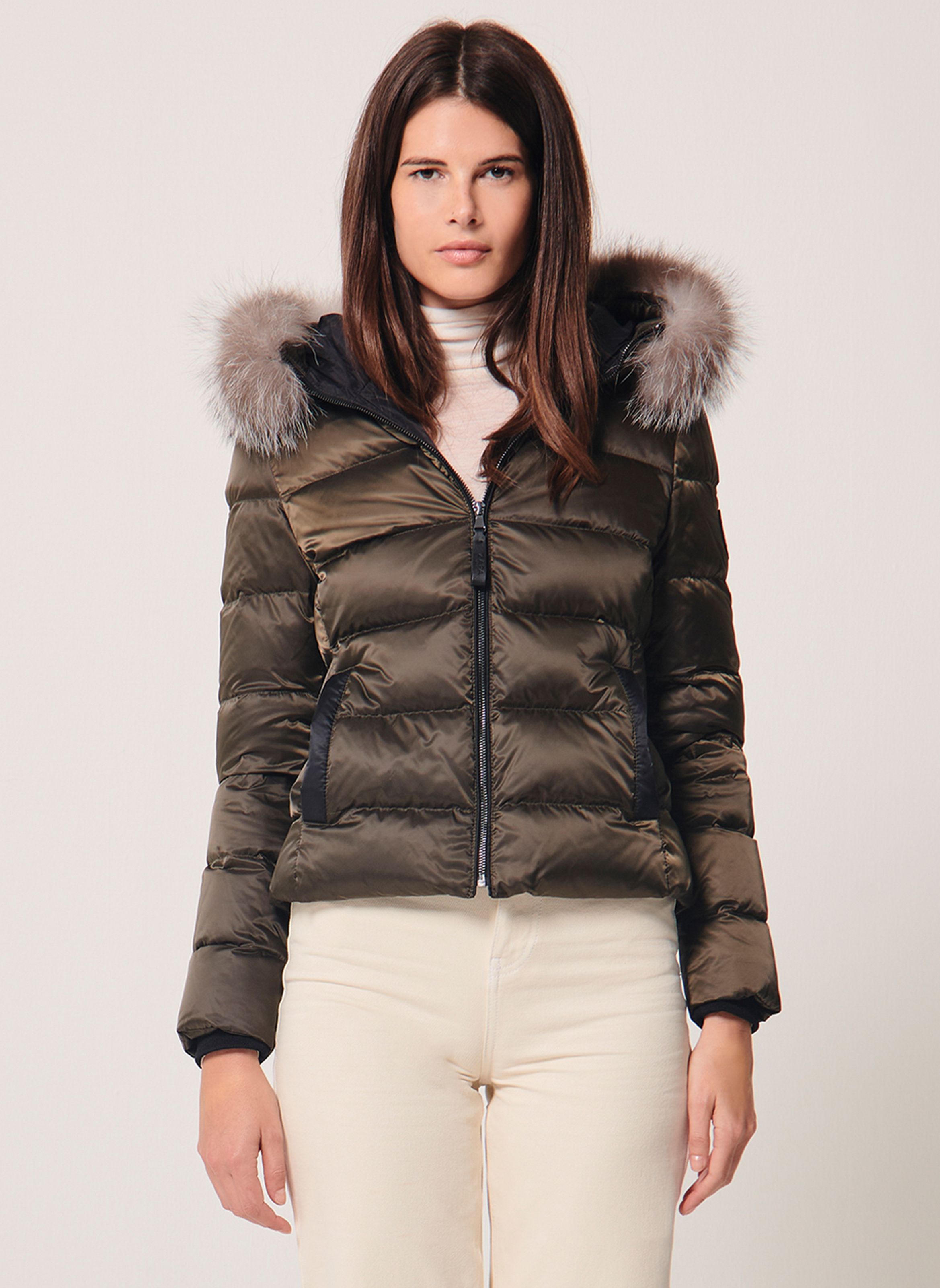 Vert High neck down jacket with hood